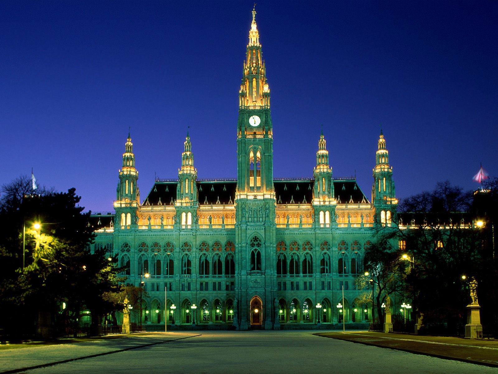 Download Man Made Building Vienna Architecture Night Image