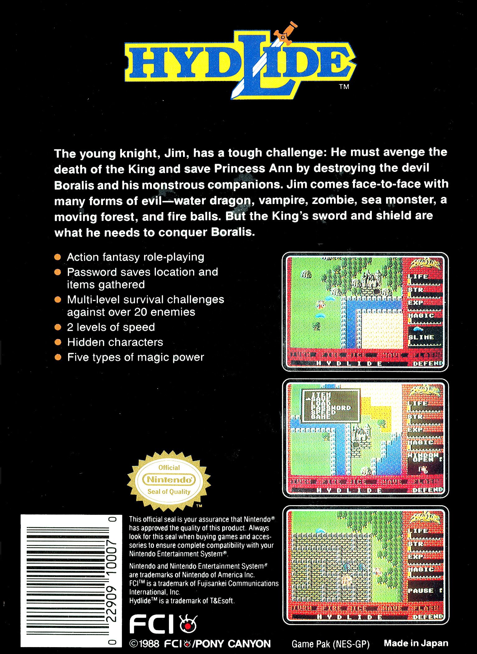 video game Hydlide Image