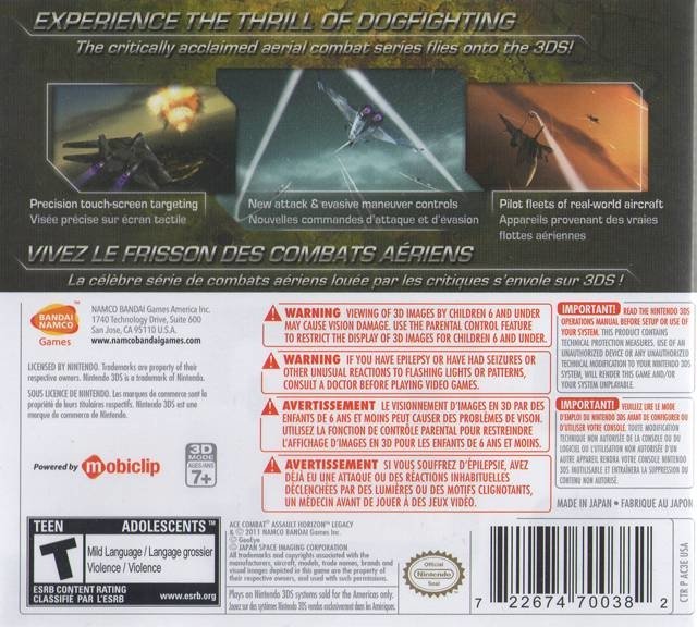 video game Ace Combat: Assault Horizon Legacy Image