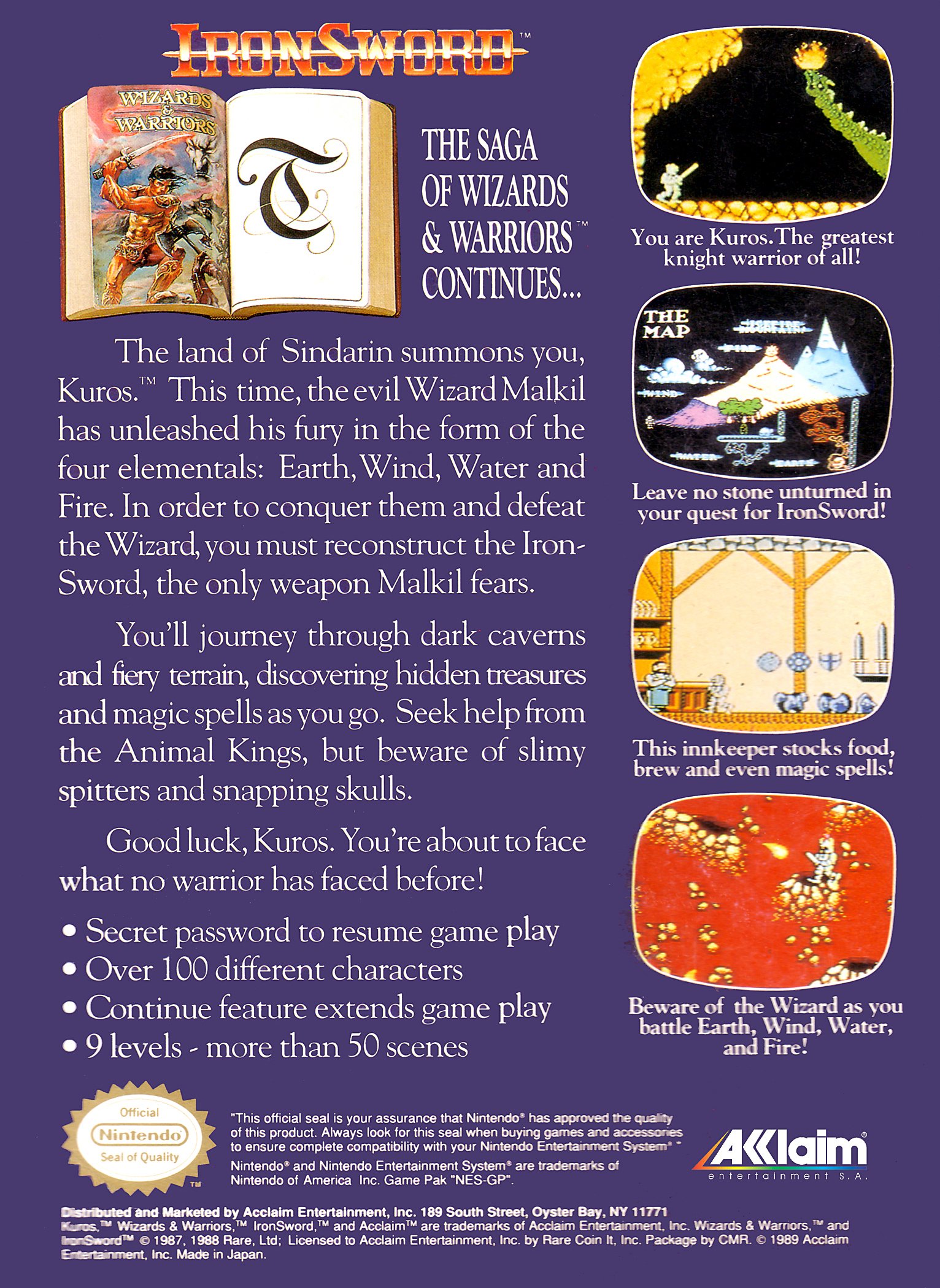 video game Wizards & Warriors II: IronSword Image