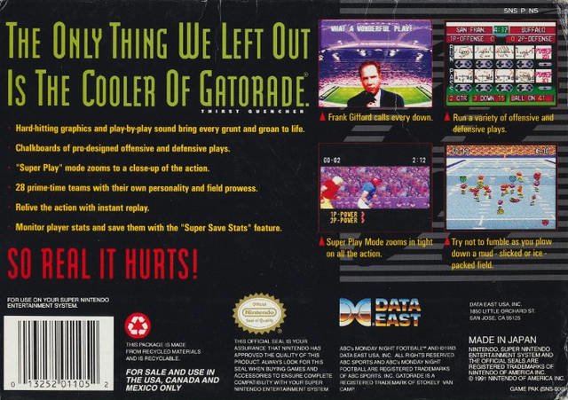 video game ABC Monday Night Football Image