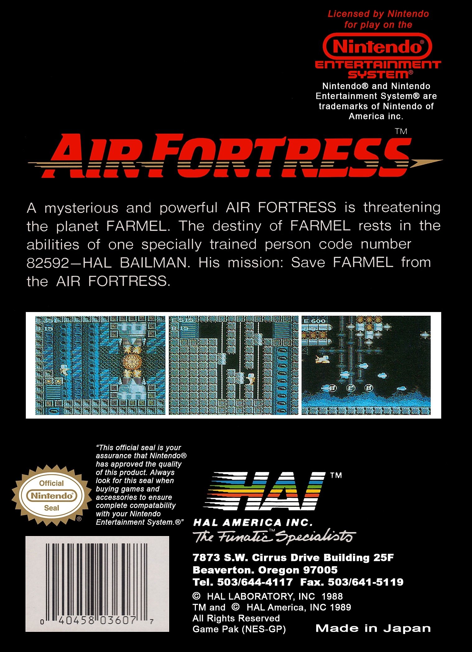 video game Air Fortress Image