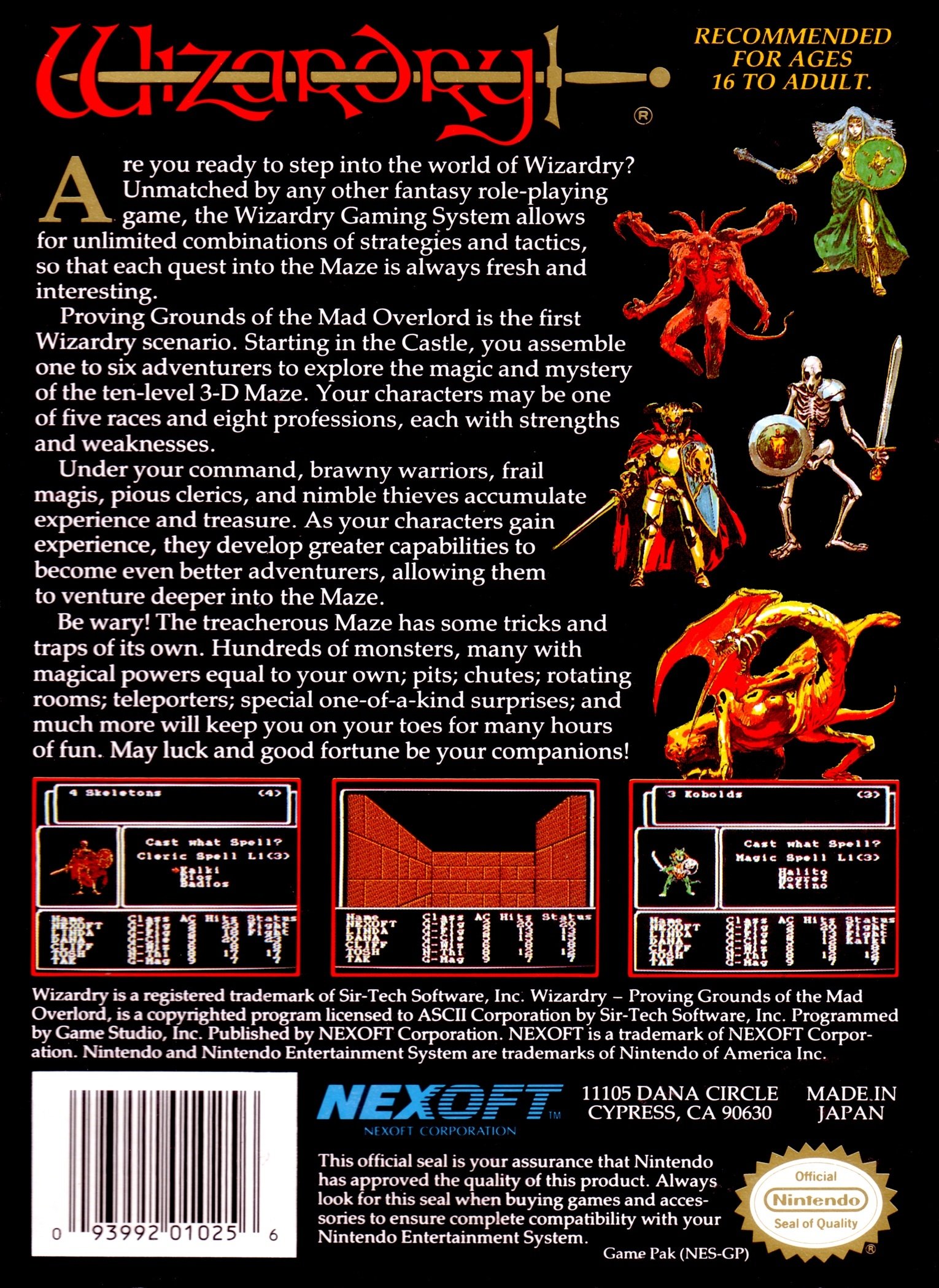video game Wizardry: Proving Grounds of the Mad Overlord Image