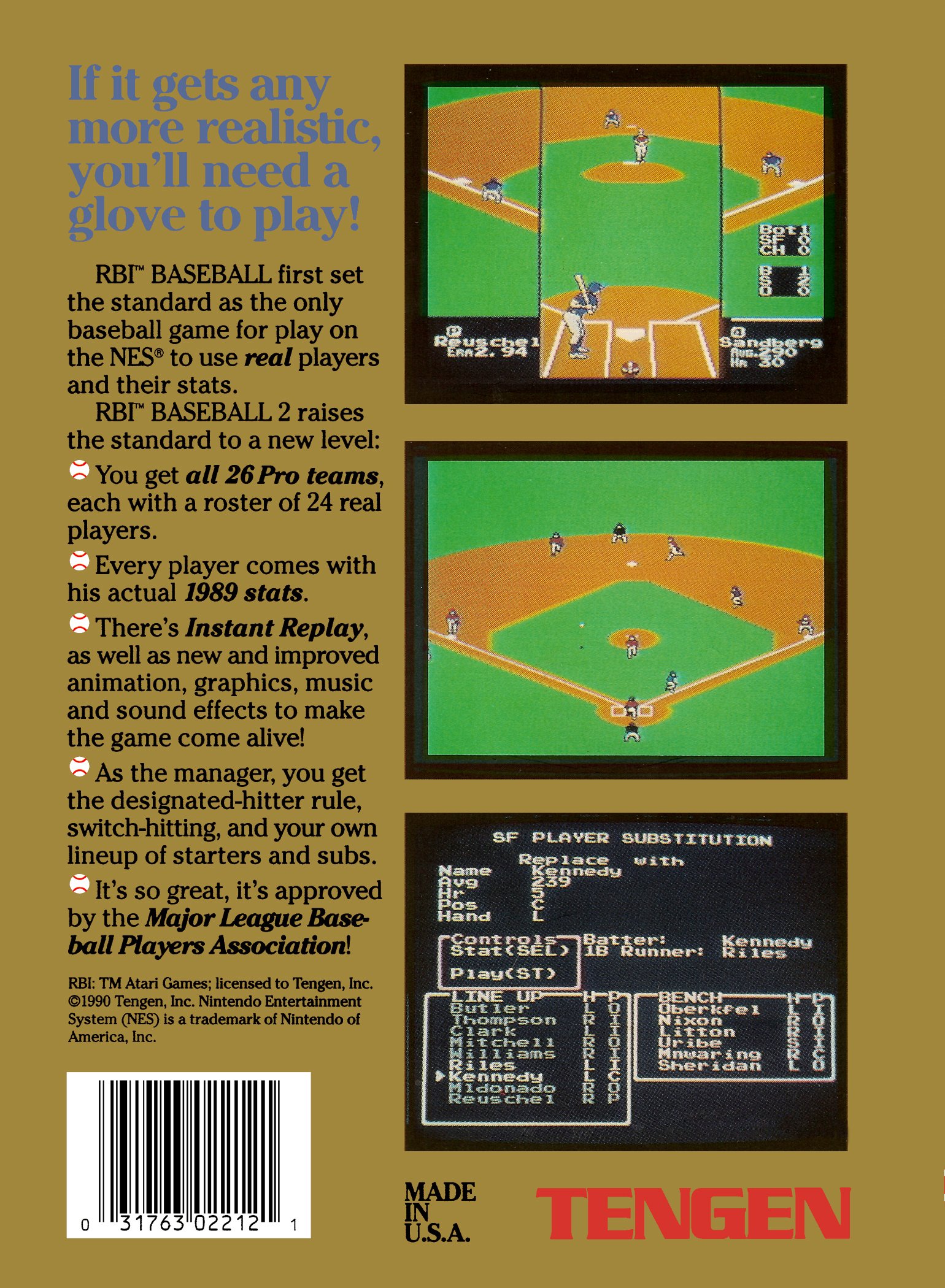 video game R.B.I. Baseball 2 Image