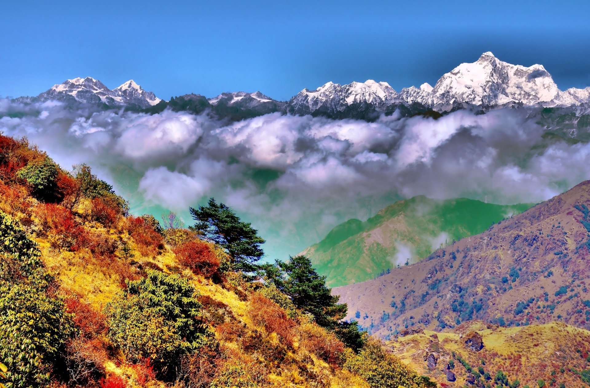 喜马拉雅山脉风光壁纸1920x1080分辨率下载,喜马拉雅山脉风光壁纸,高清图片,壁纸,自然风景-桌面城市