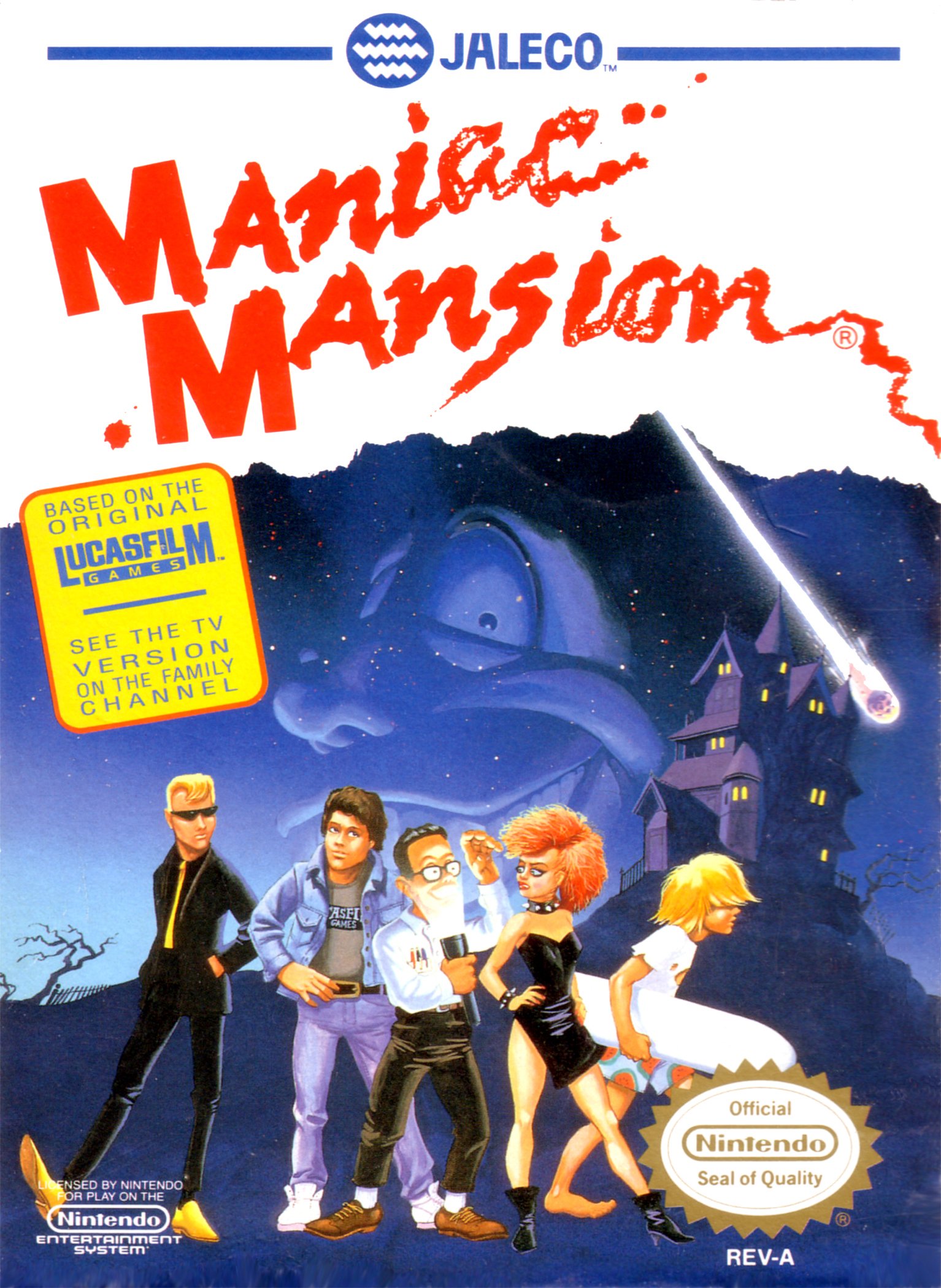 Maniac Mansion (1989) Video Game Box Art ID 28359 Image Abyss