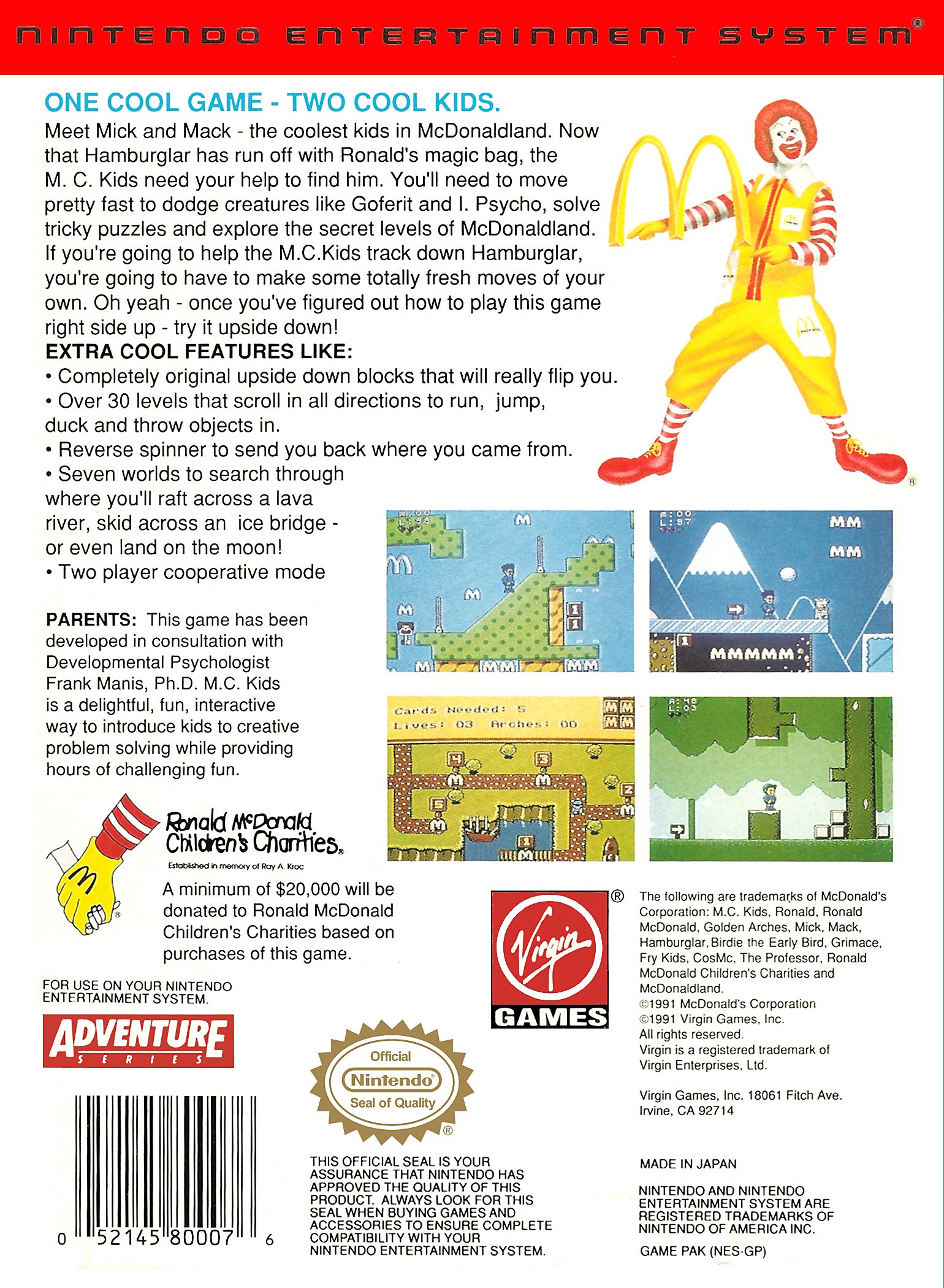 video game M.C. Kids Image