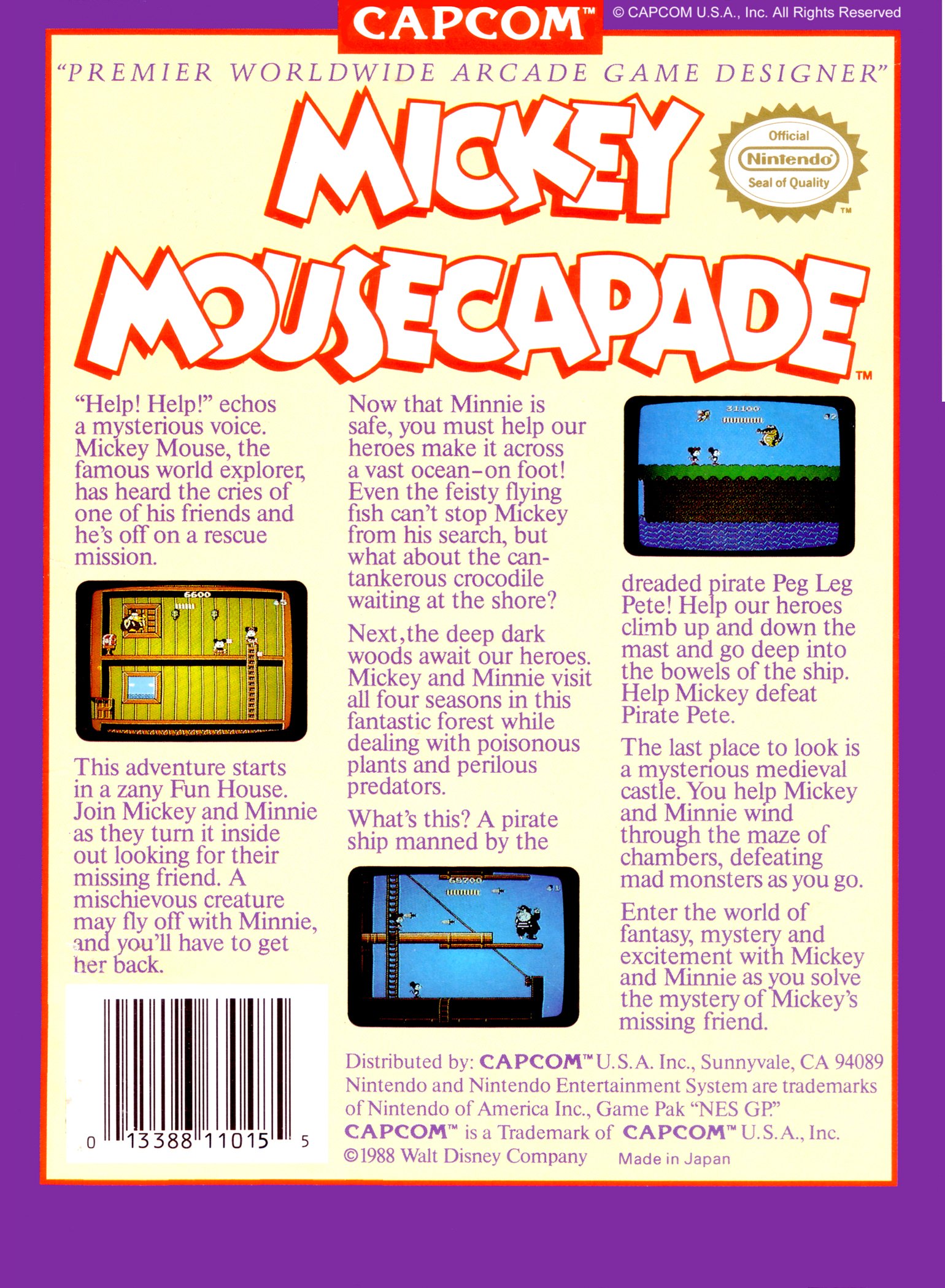 video game Mickey Mousecapade Image
