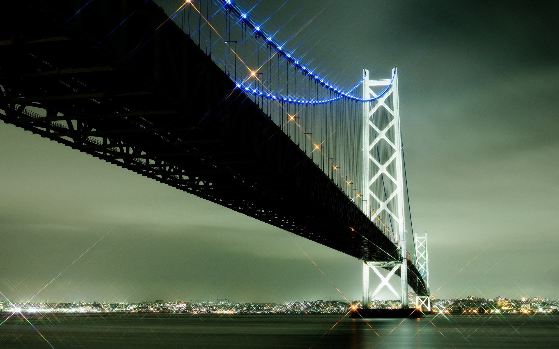 man made Akashi-Kaikyo Bridge Image