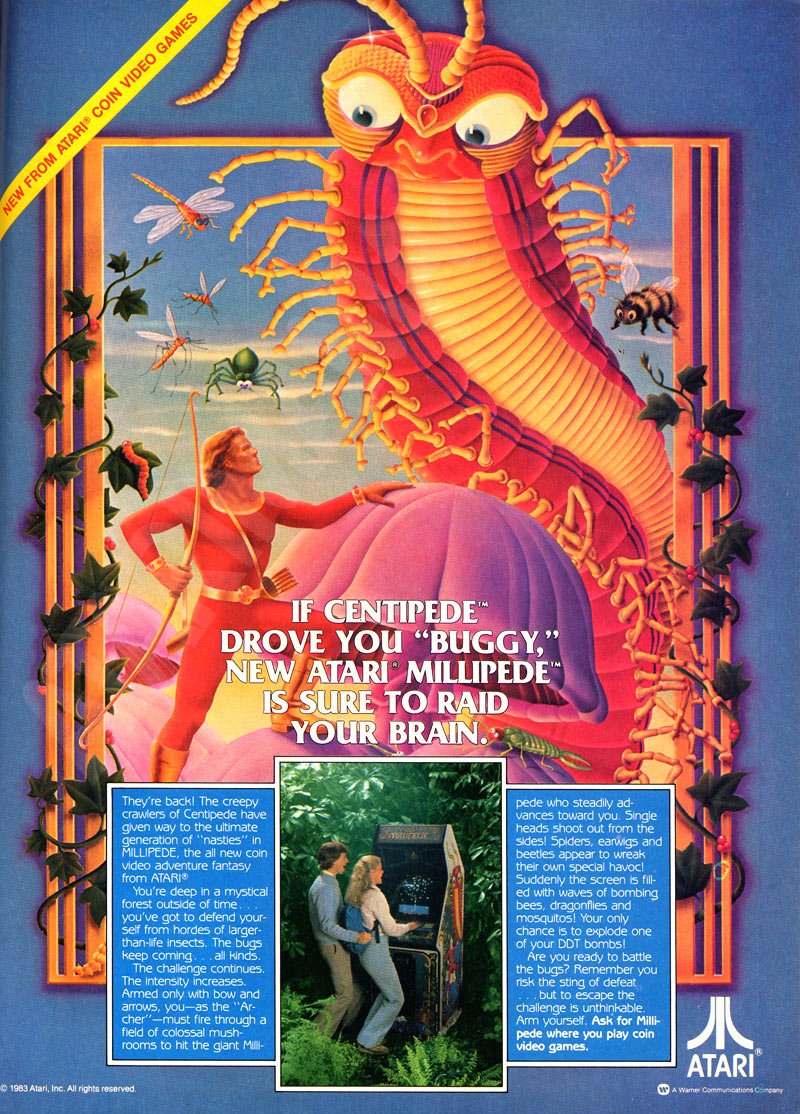 video game millipede Image