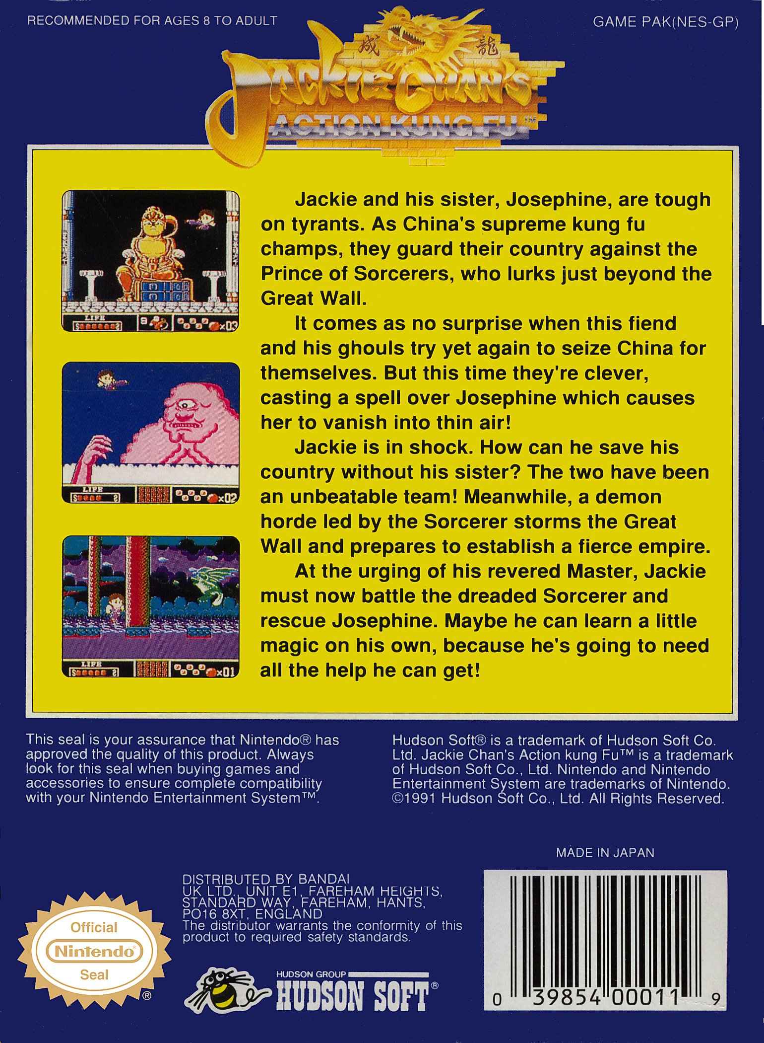 video game Jackie Chan's Action Kung Fu Image