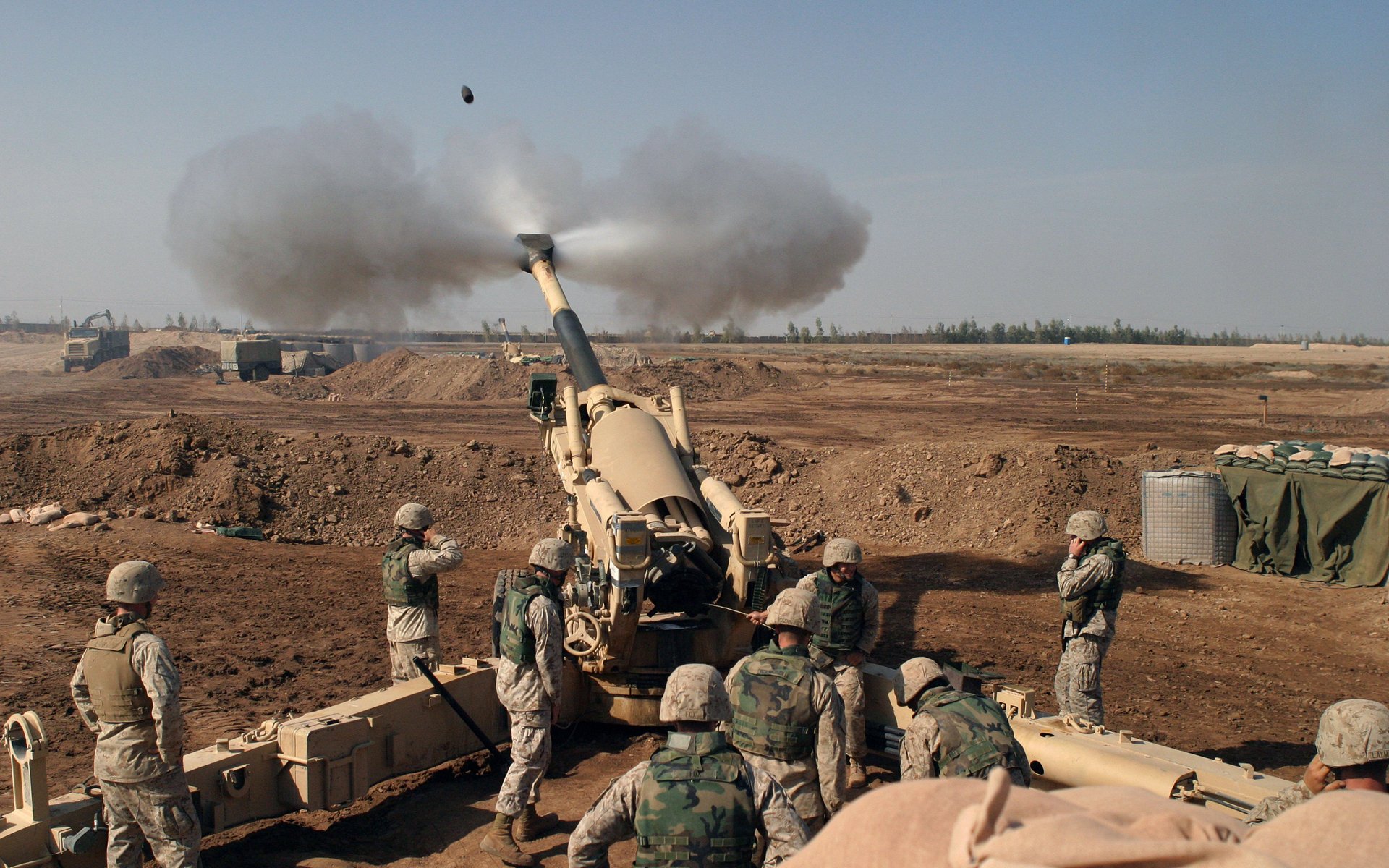 Powerful Artillery Strike: Military Firepower in Action