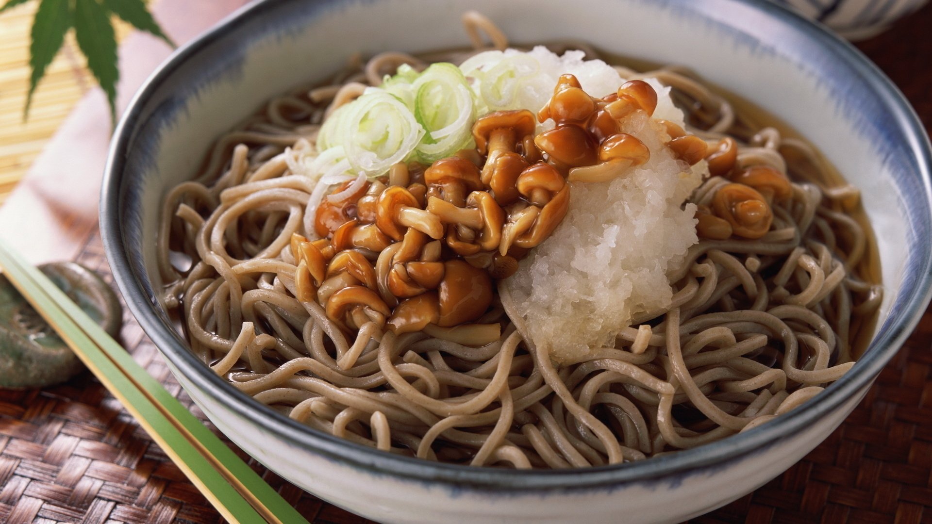 Download Asian Onion Mushroom Pasta Food Soup Image