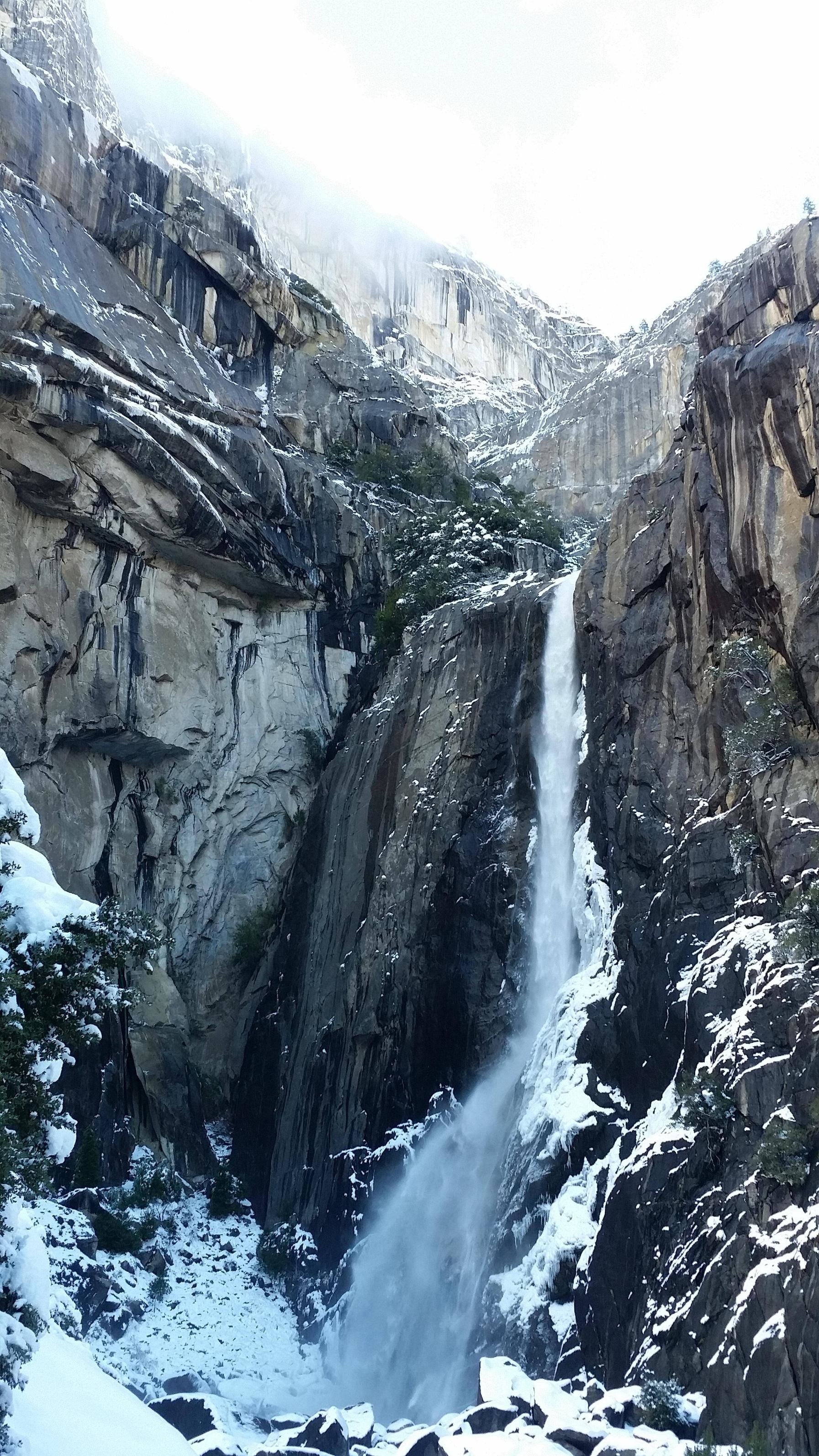  Lower Falls in winter, Yosemite National Park