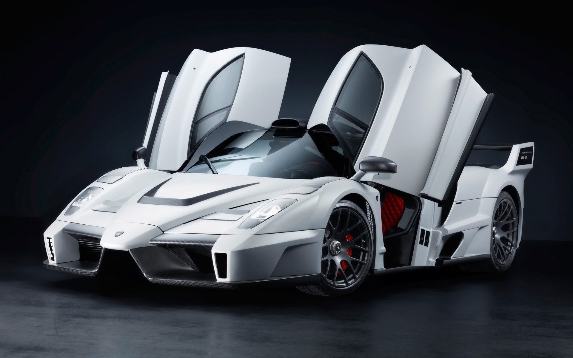 white car Ferrari car vehicle Ferrari Enzo Image