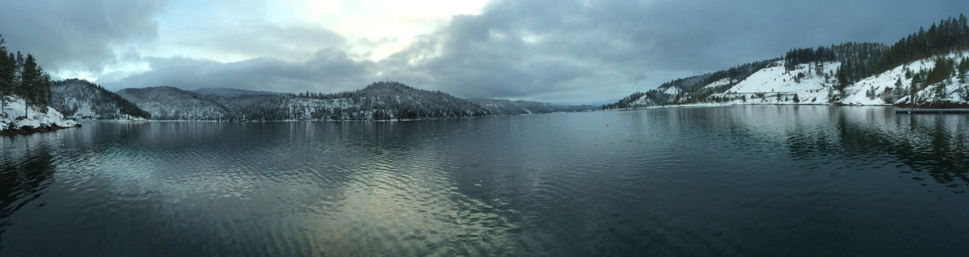 Montana winter nature lake Image