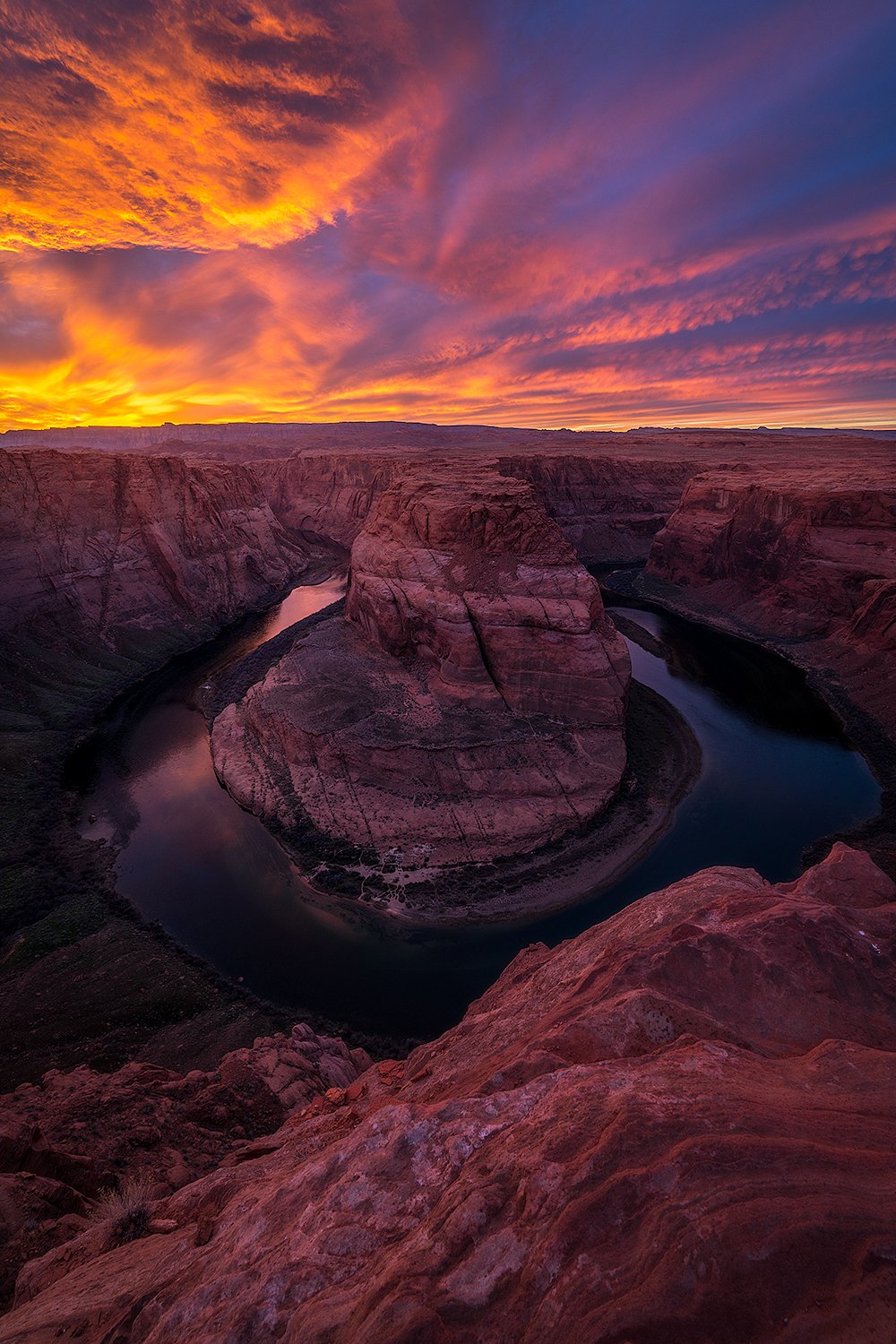  Fiery Sunset over Horseshoe Bend, AZ