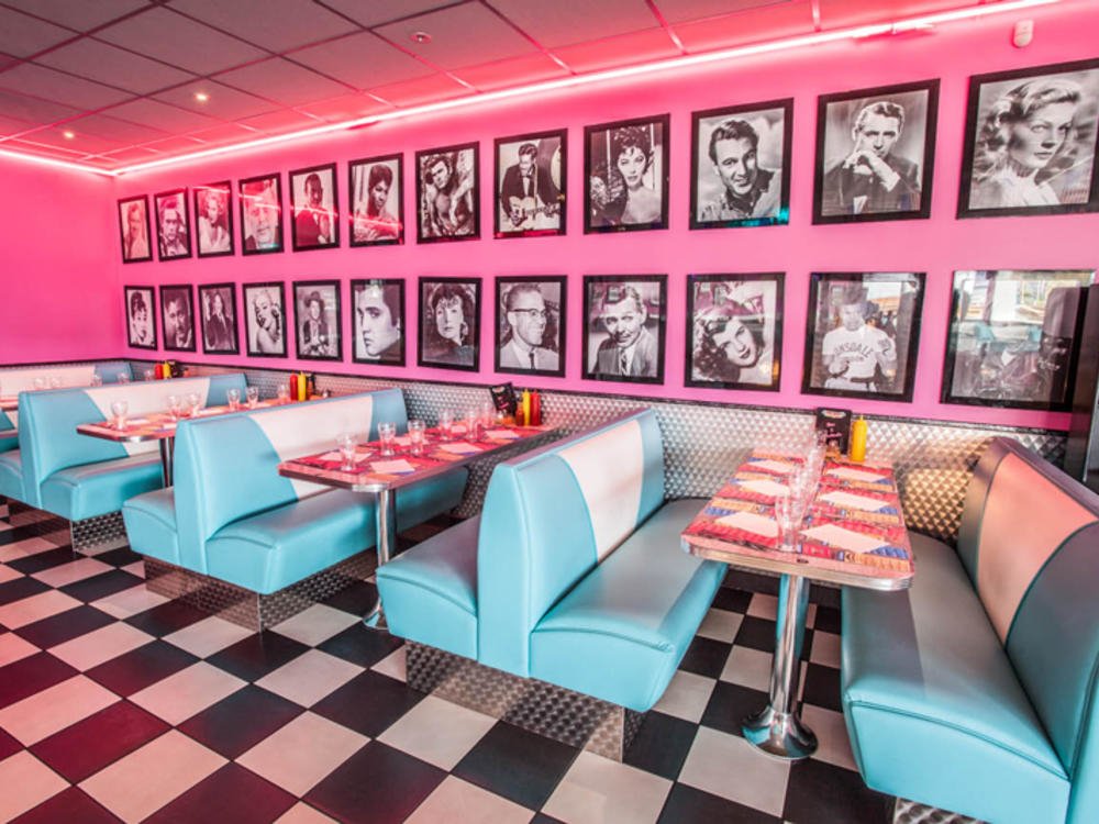 retro man made diner Image