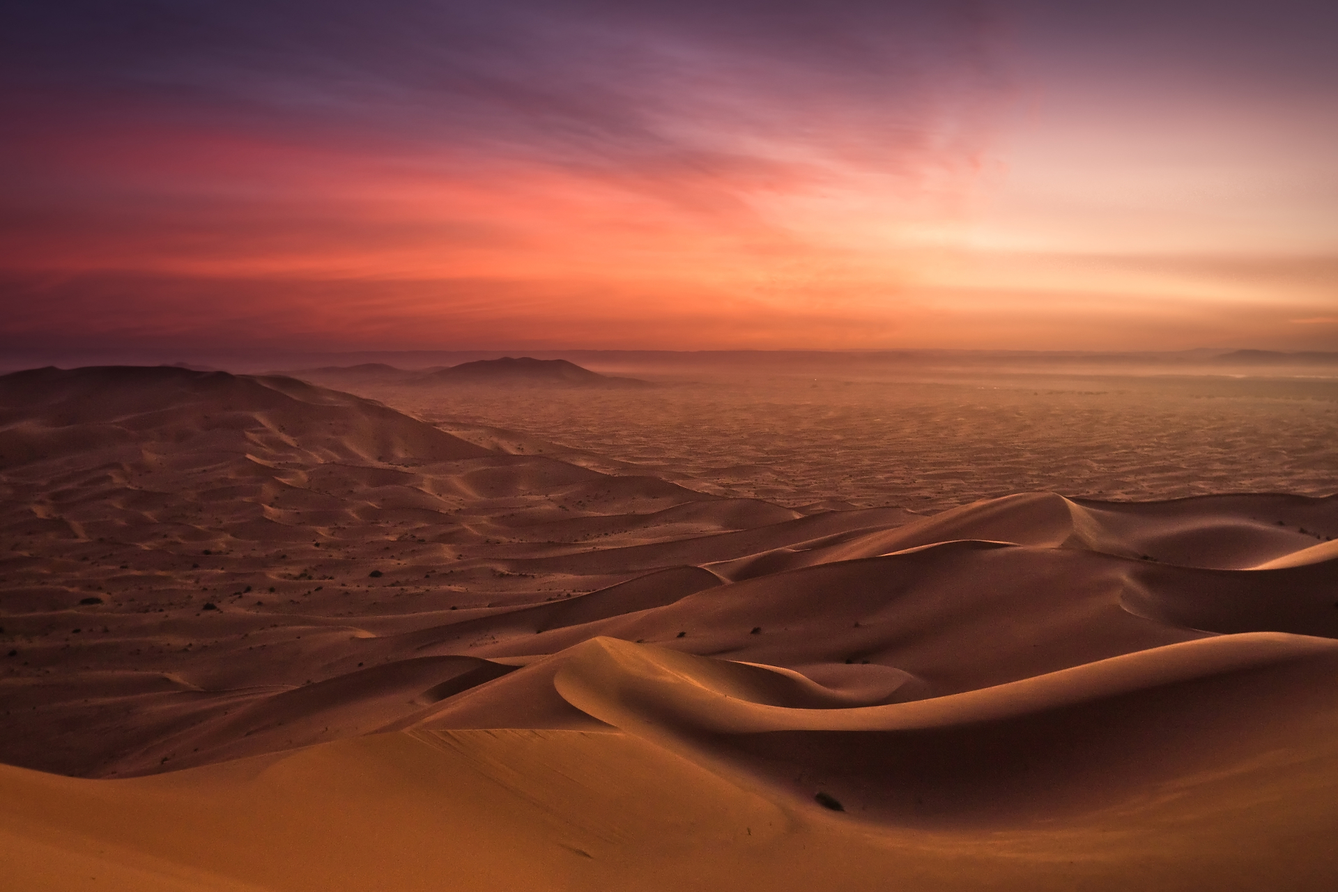 Moroccan Desert Sunset by Andreas Wonisch