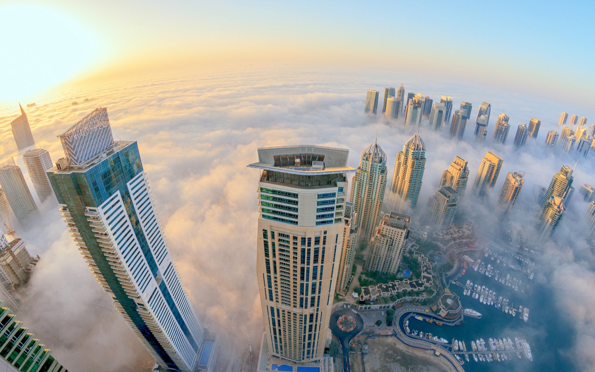 Dubai photography fisheye cityscape skyscraper Image