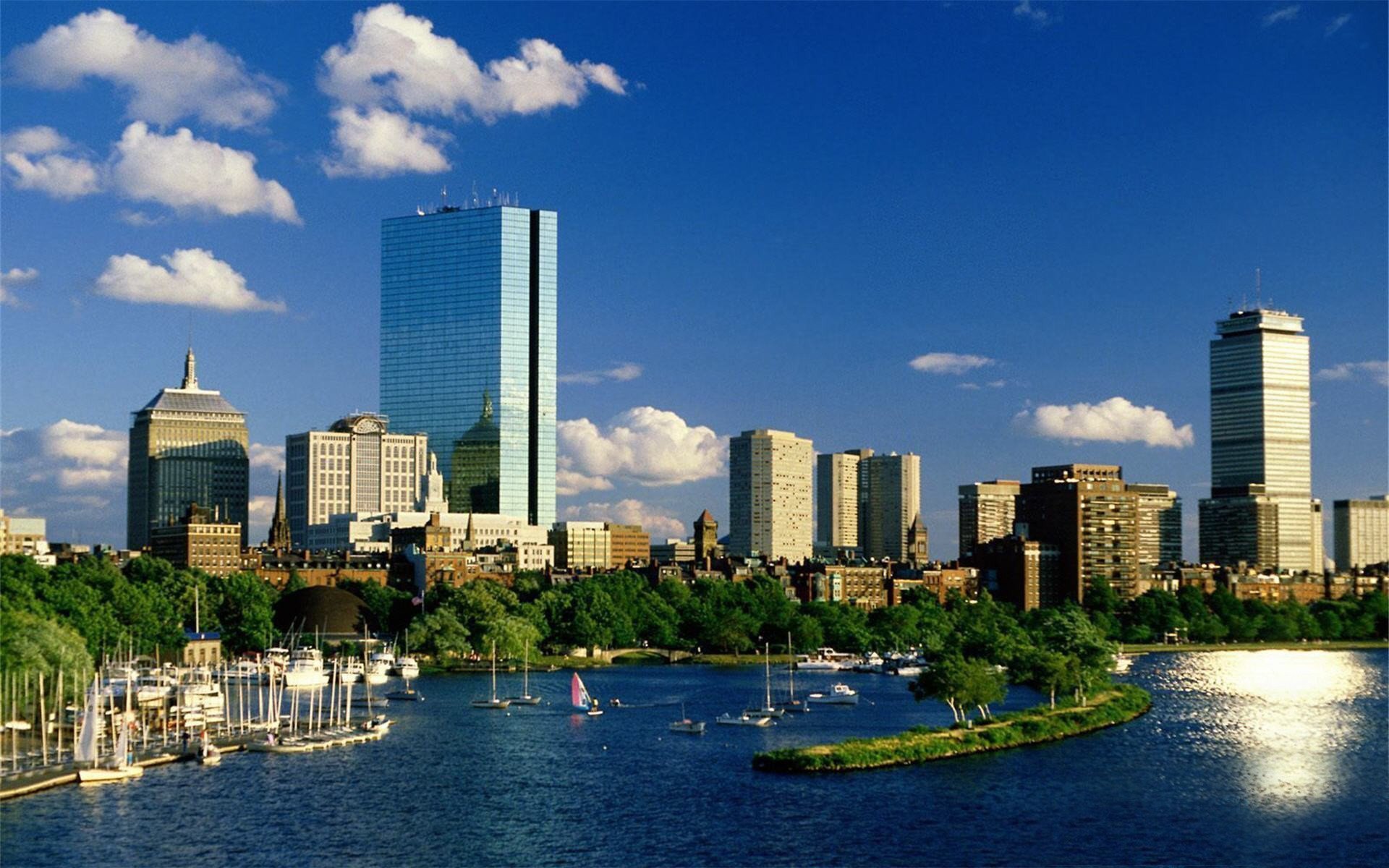 river building Massachusetts man made Boston Image