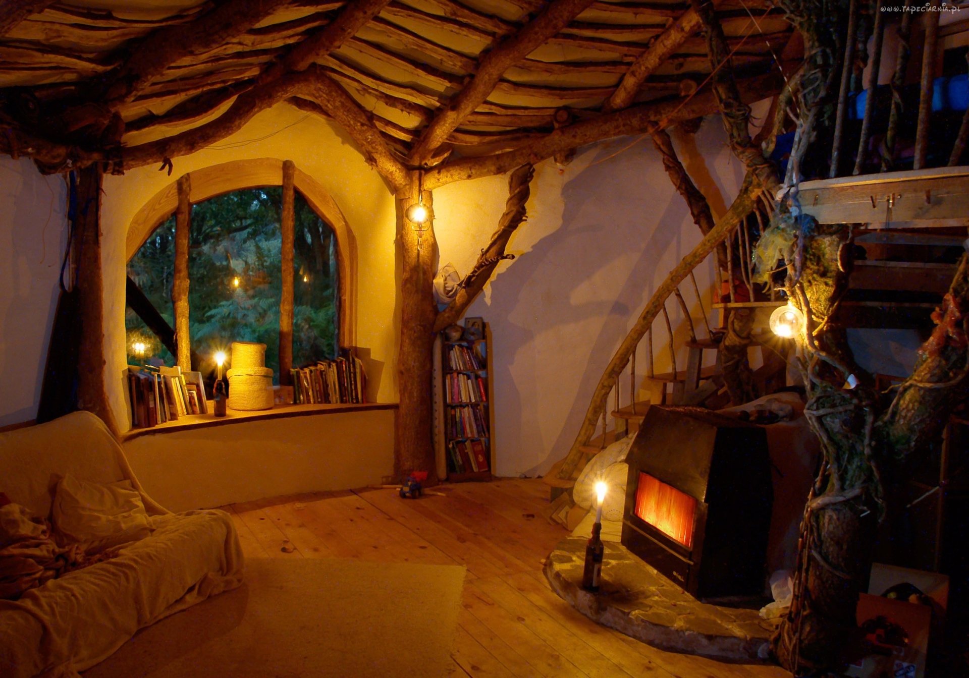  Interior of a hobbit home