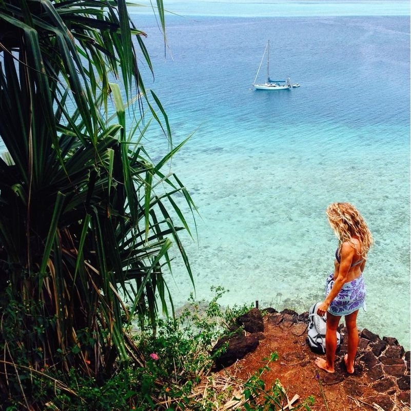  Captain Lizzy Clark and Amelia the cat by Lizzy Clark