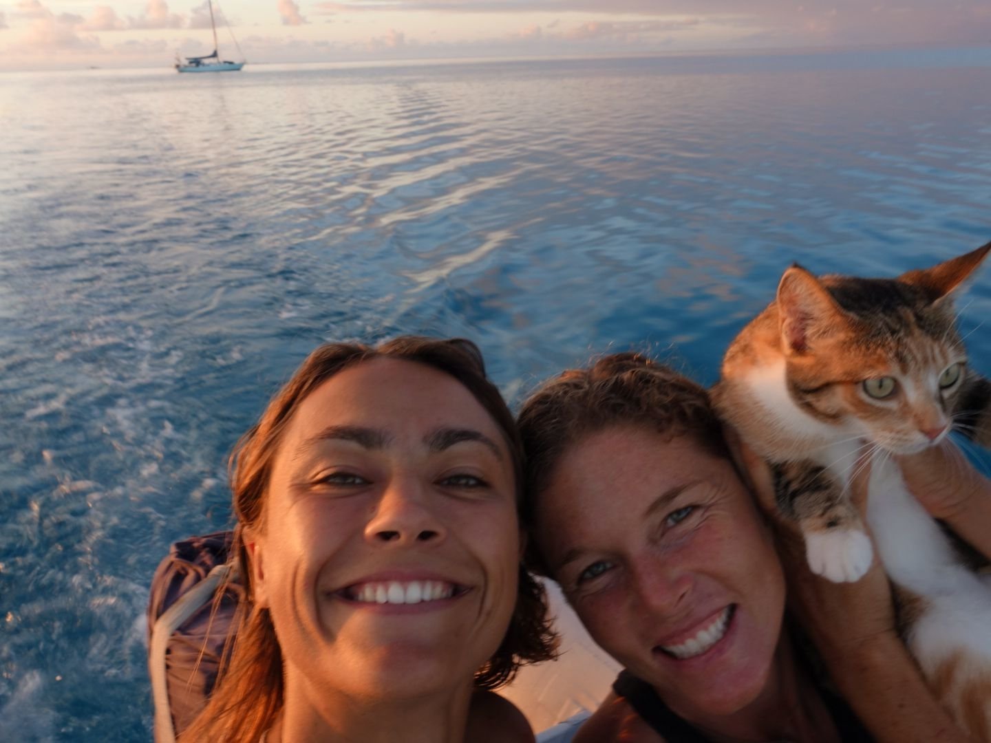  Captain Lizzy Clark and Amelia the cat by Lizzy Clark