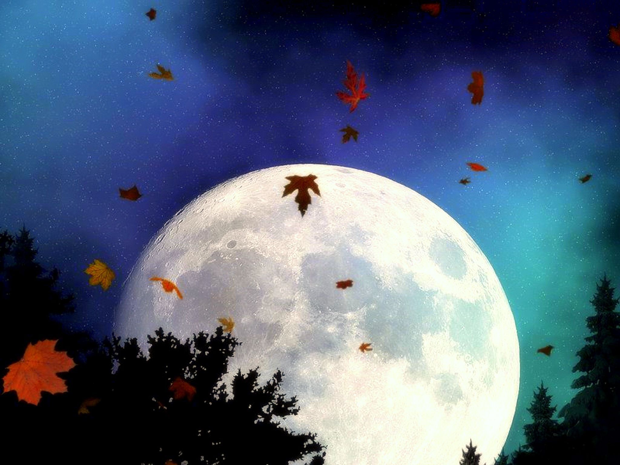 Full Moon in the Fall Image Abyss