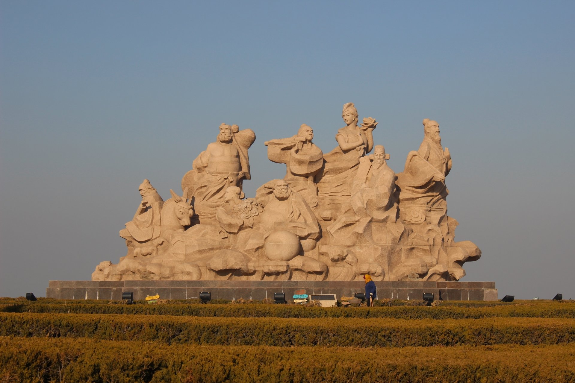  The Eight Immortals sculpture in Penglai China by tiezhuang