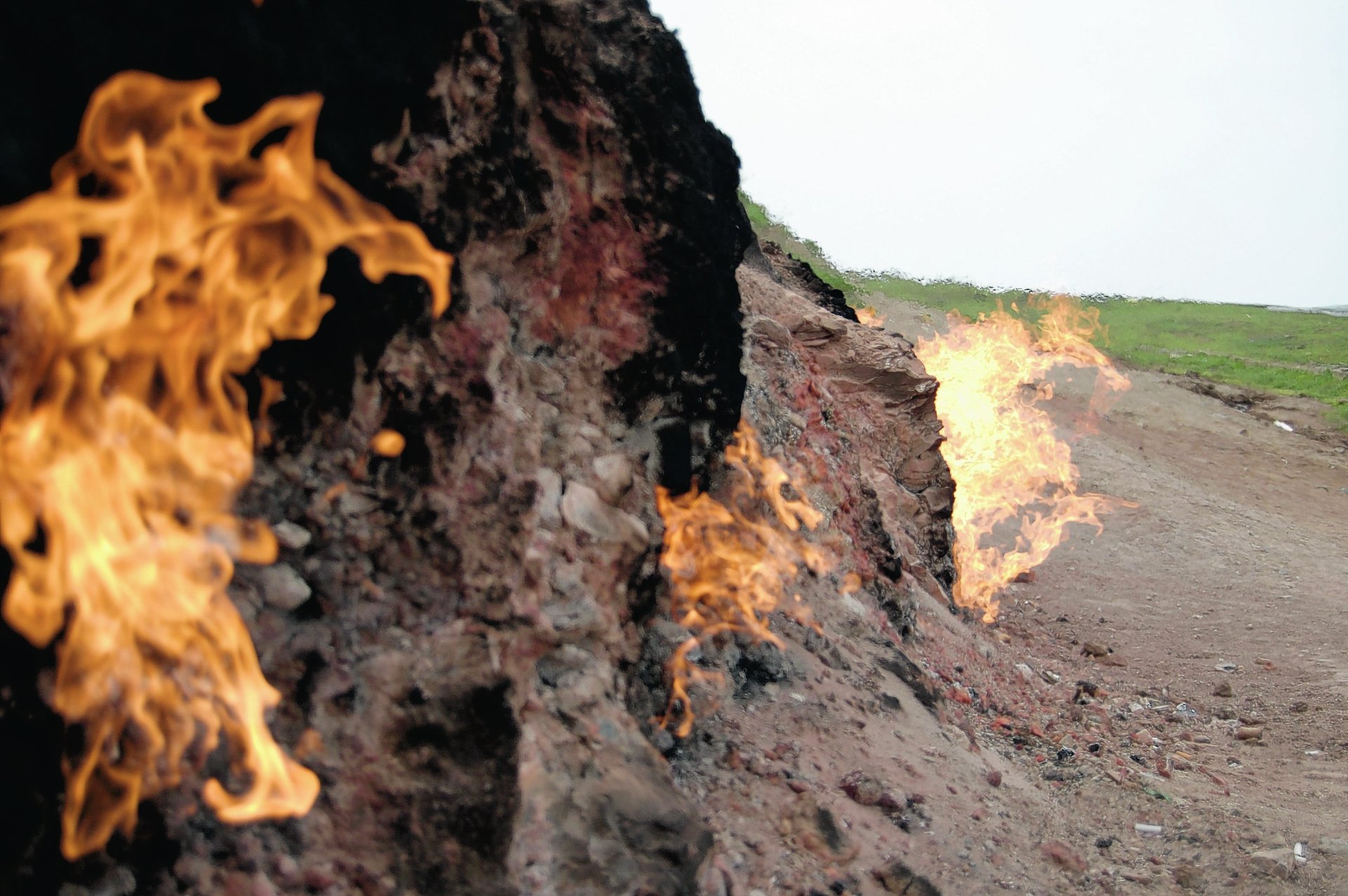  Picture of Nature burning ground in Yanardag, Azerbaijan, The land of fire.