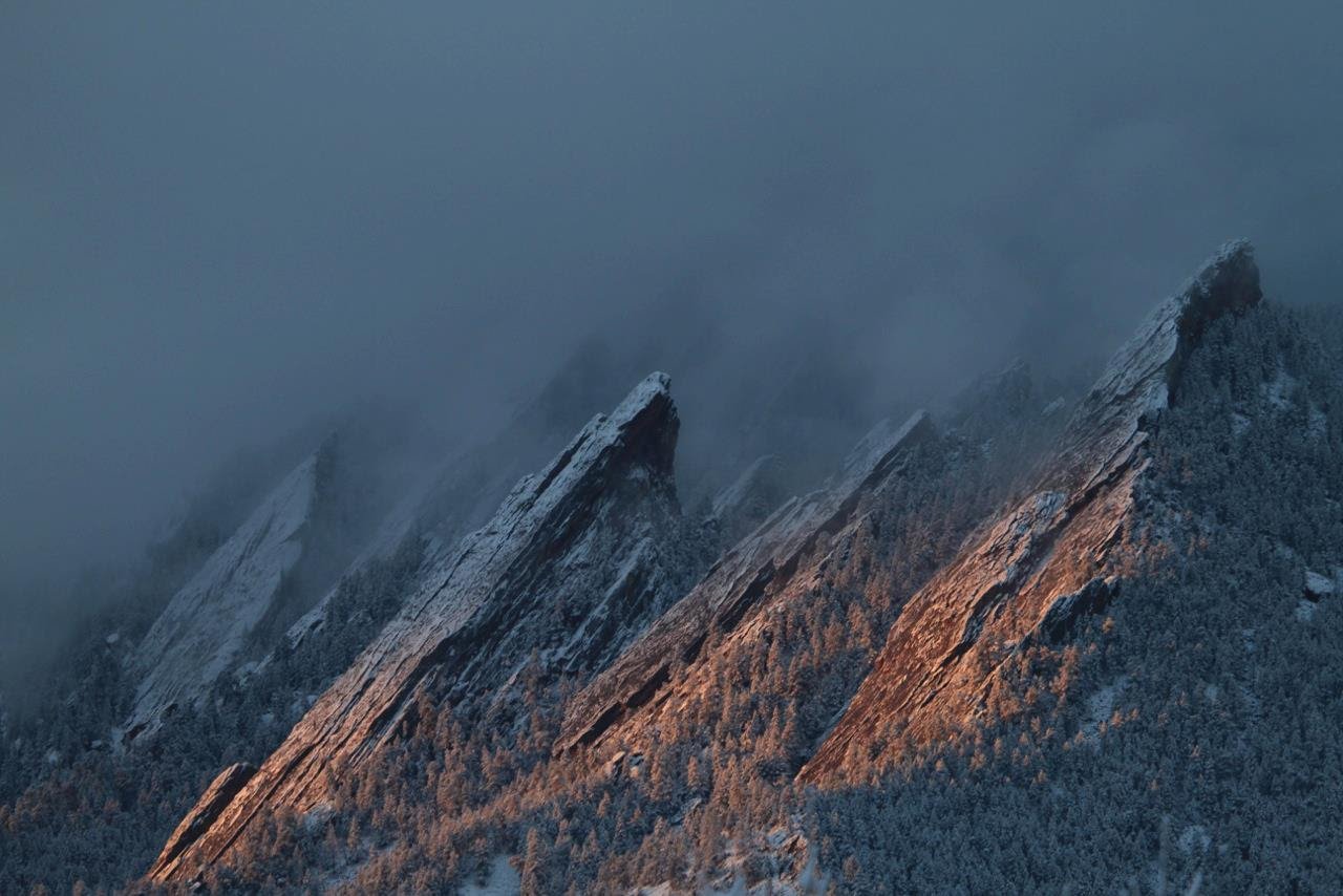  The Flatirons this morning at sunrise. Boulder, Colorado by Harry Lichtman