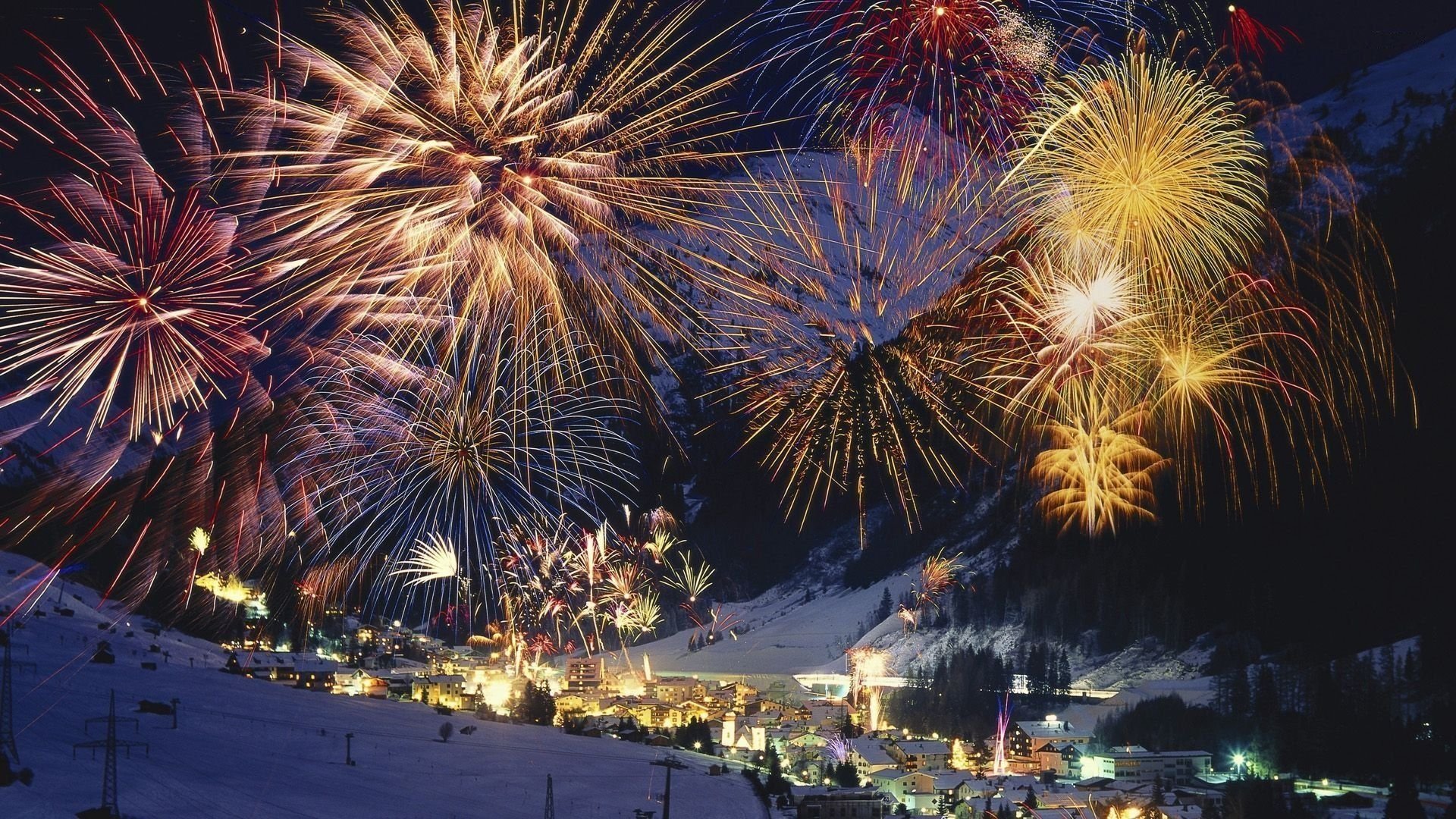 Austria winter photography fireworks Image