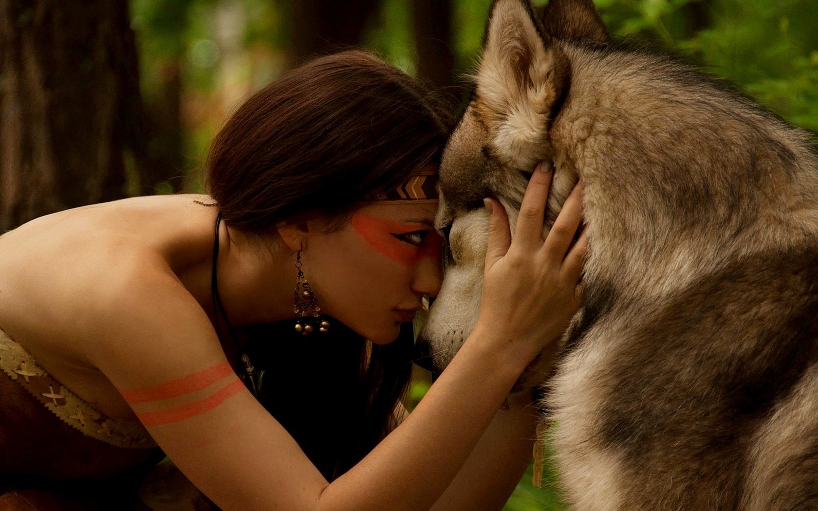 Kindred Spirits — Woman and Wolf