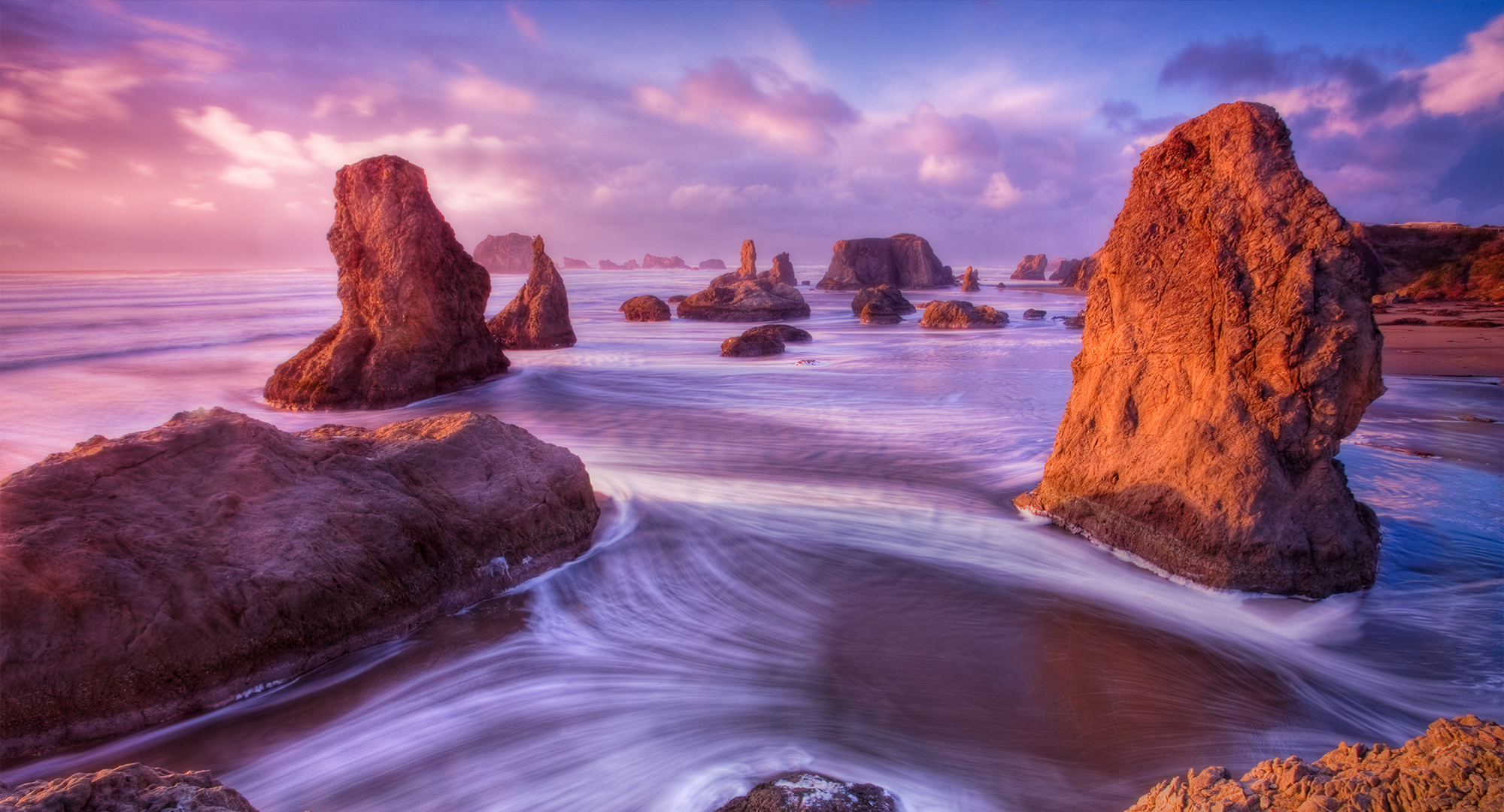 Ocean Rocks at Sunset - Image Abyss