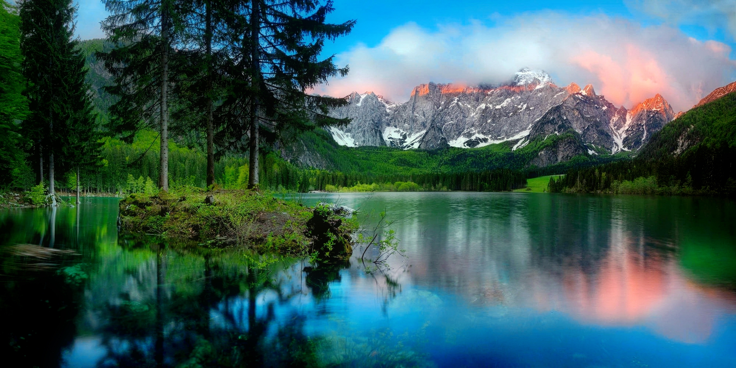 Download Mountain Reflection Nature Lake Image