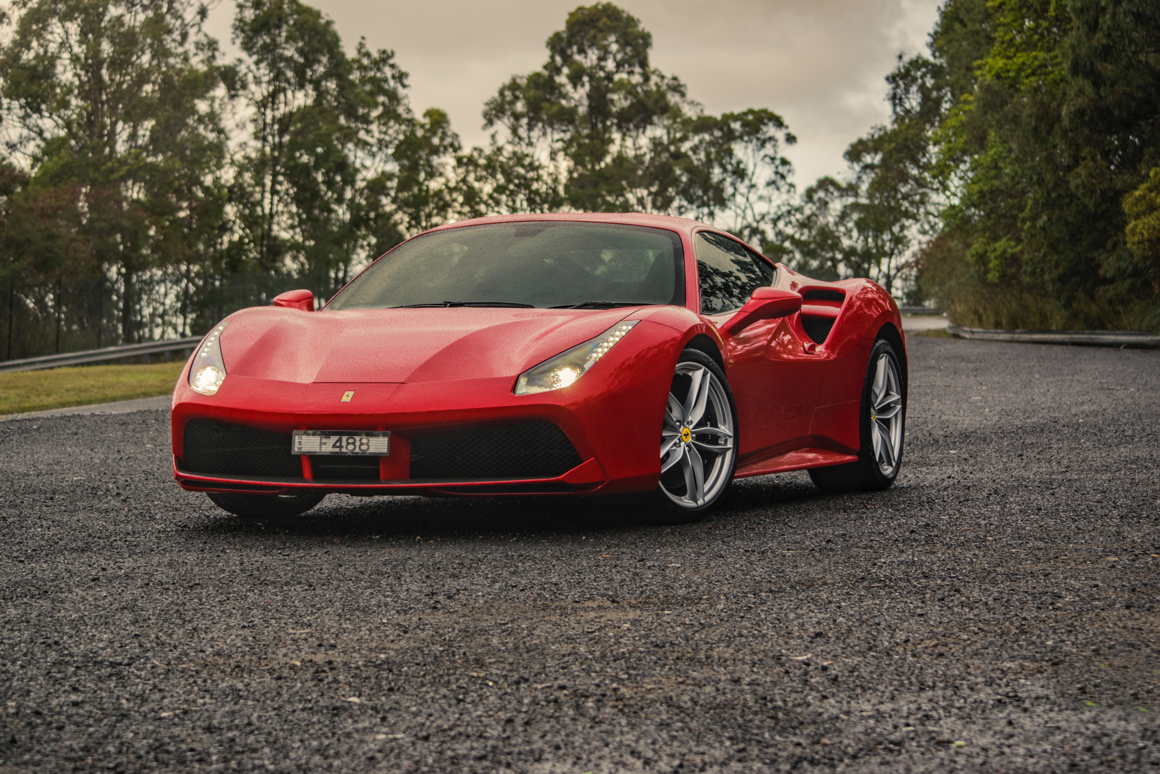 Ferrari 488 GTB 2015 суперкар черный