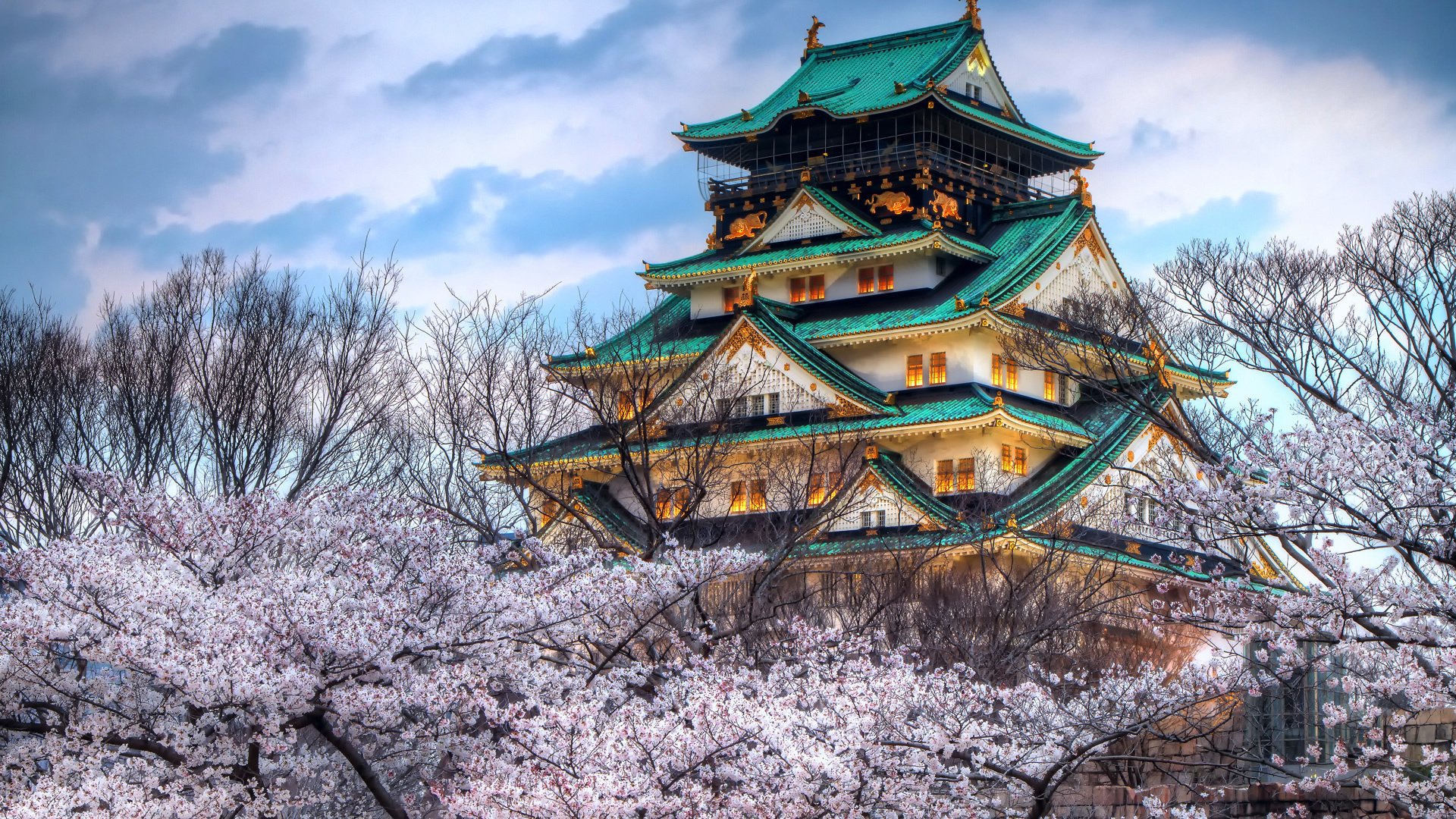 man made Osaka Castle Image