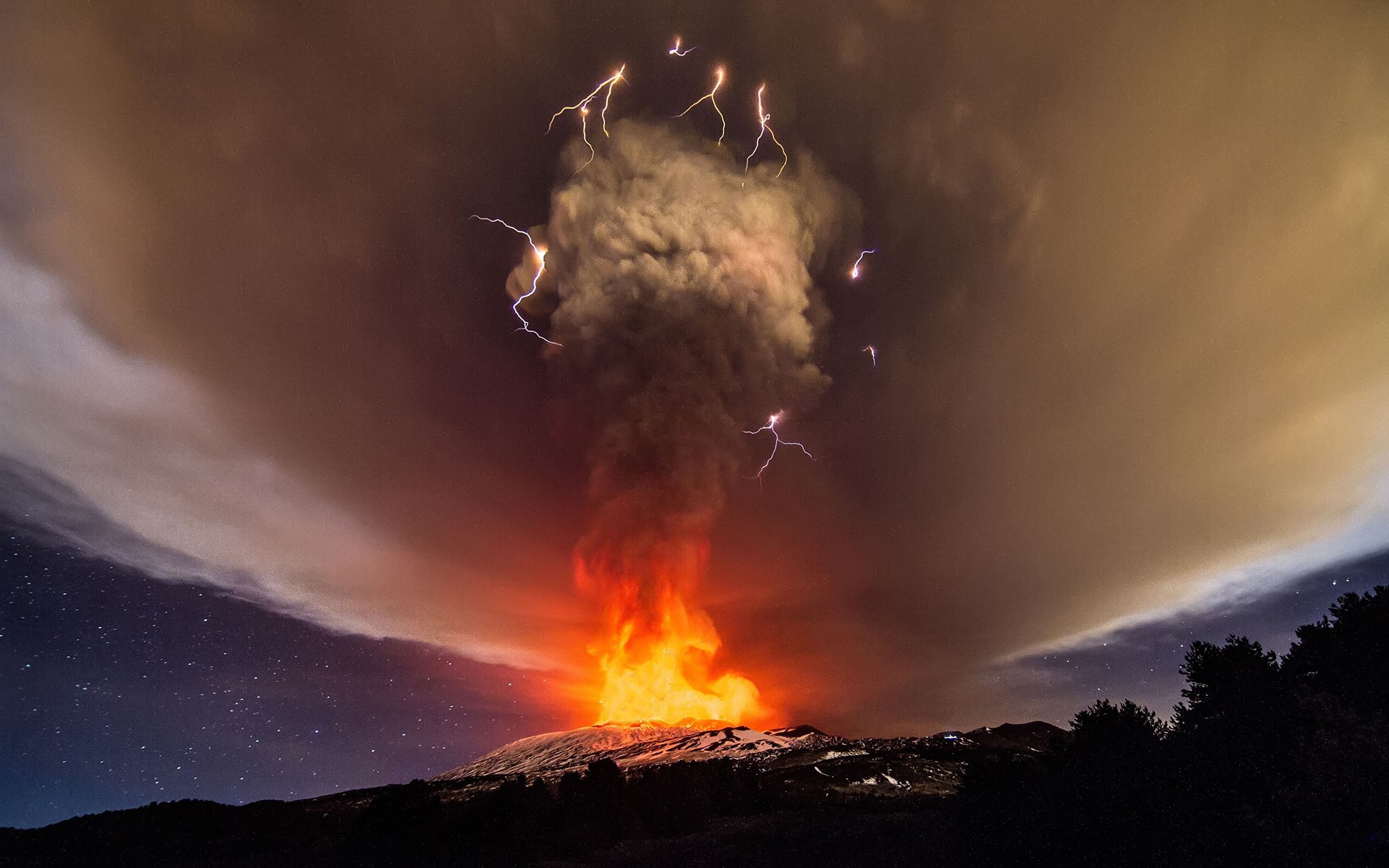 Lightning Cloud over Volcano Image ID 294653 Image Abyss