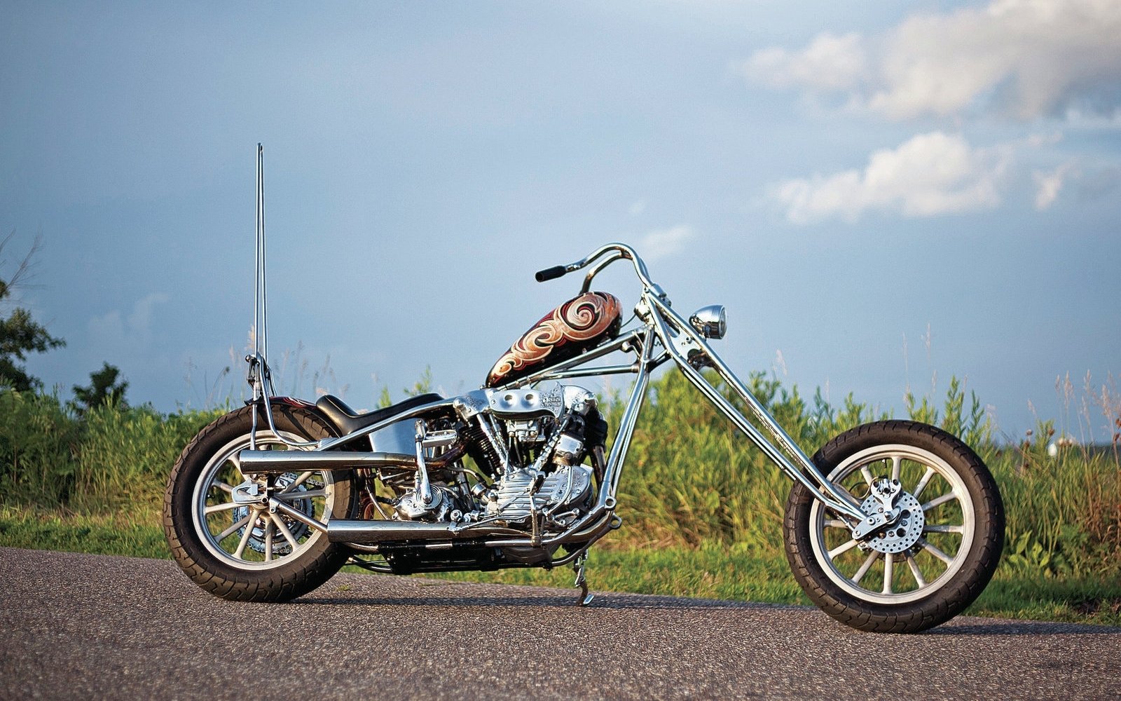 motorcycle vehicle chopper Image