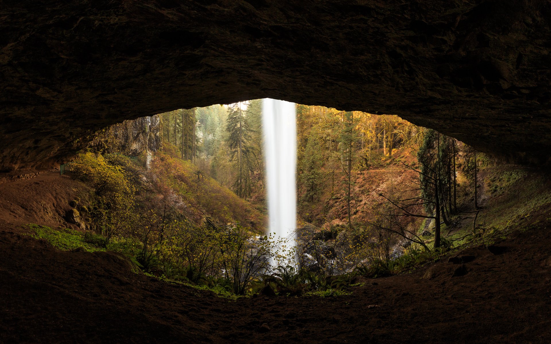 cave nature waterfall Image