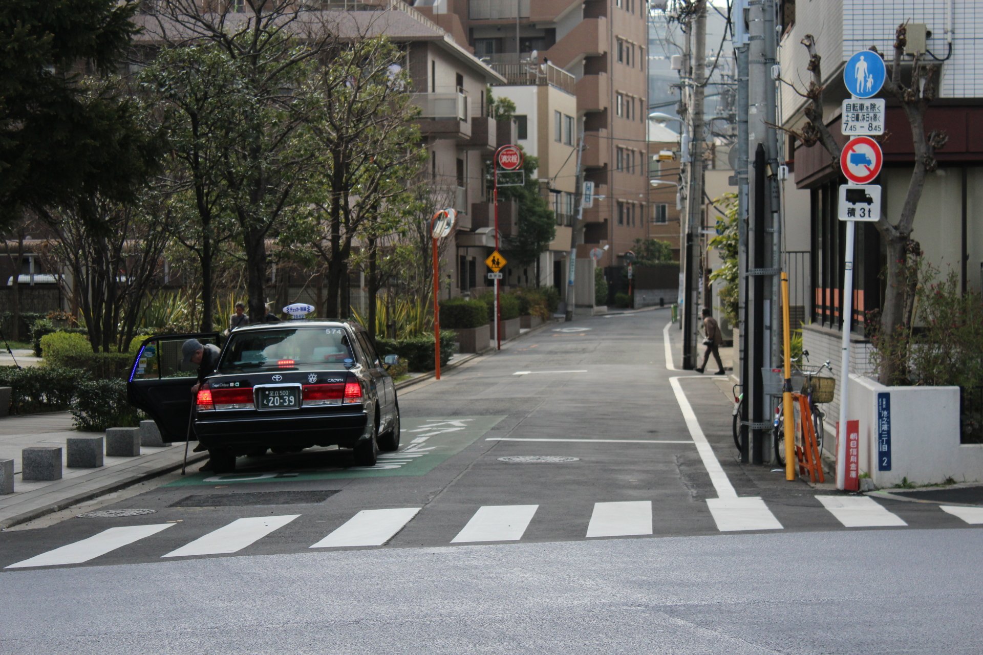 taxi road Tokyo man made street Image
