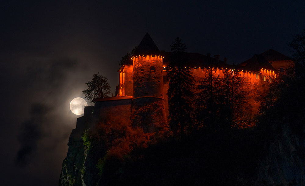 Full Moon over Bled Castle