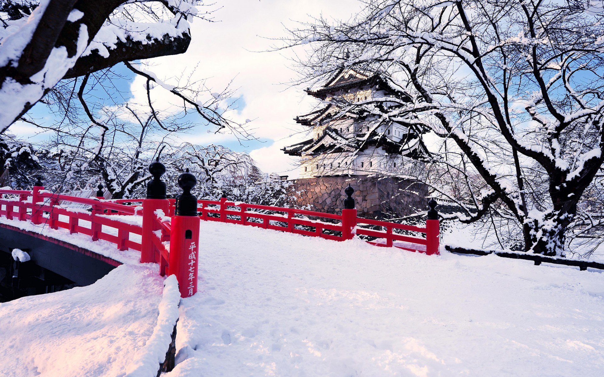 Download Japan Winter Man Made Hirosaki Castle Image