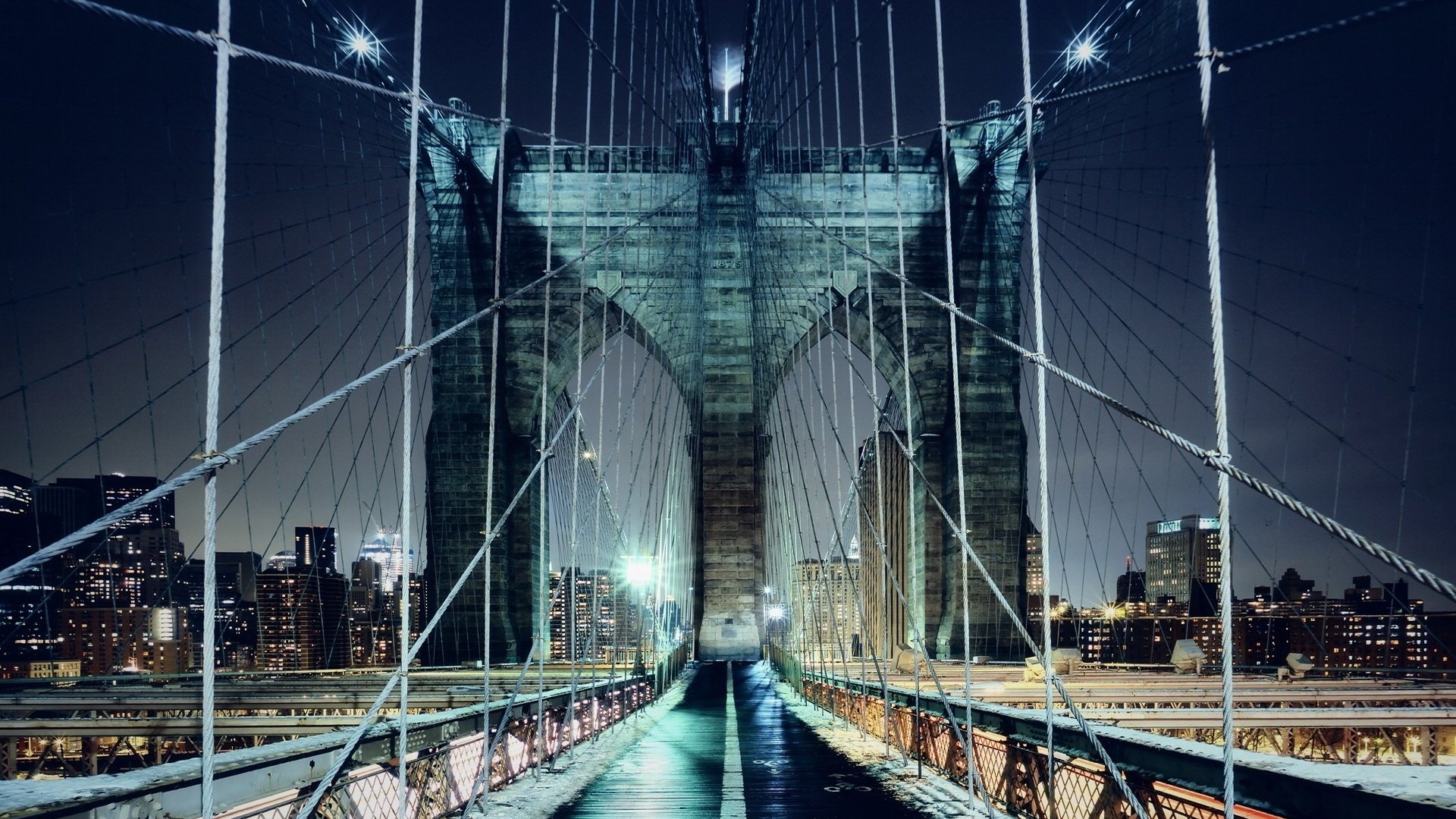 man made Brooklyn Bridge Image