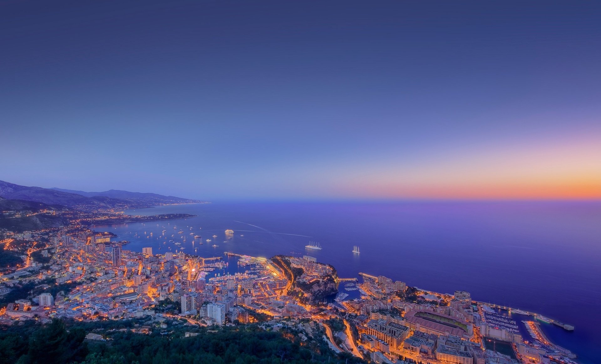 sunset evening man made Monaco Image