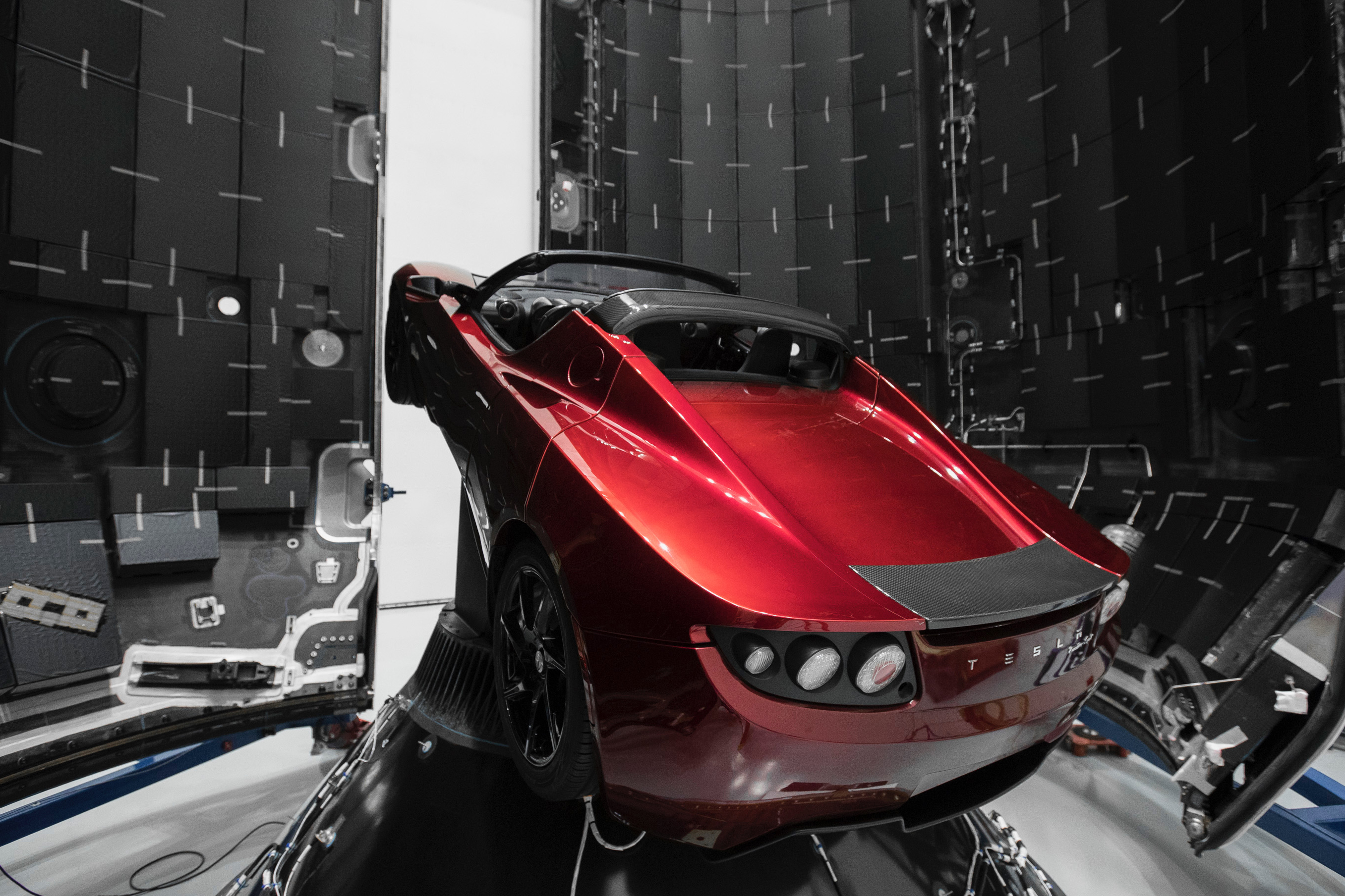 Tesla Roadster Picture by SpaceX
