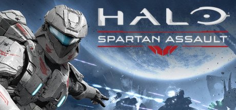 Cover art for the video game Halo: Spartan Assault features a Spartan soldier in armor against a sci-fi battlefield backdrop with the game's title above.