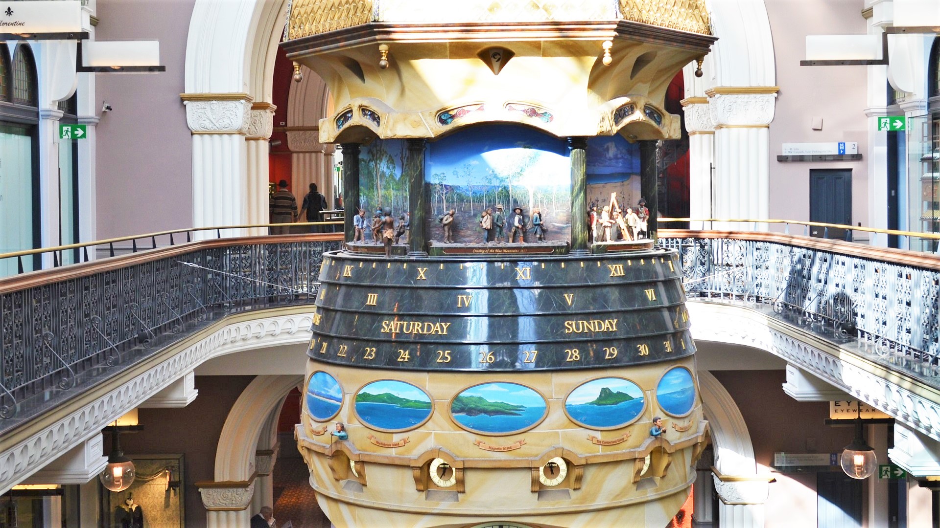The Great Australian Clock in the QVB Buiding In Sydney, Australia by
