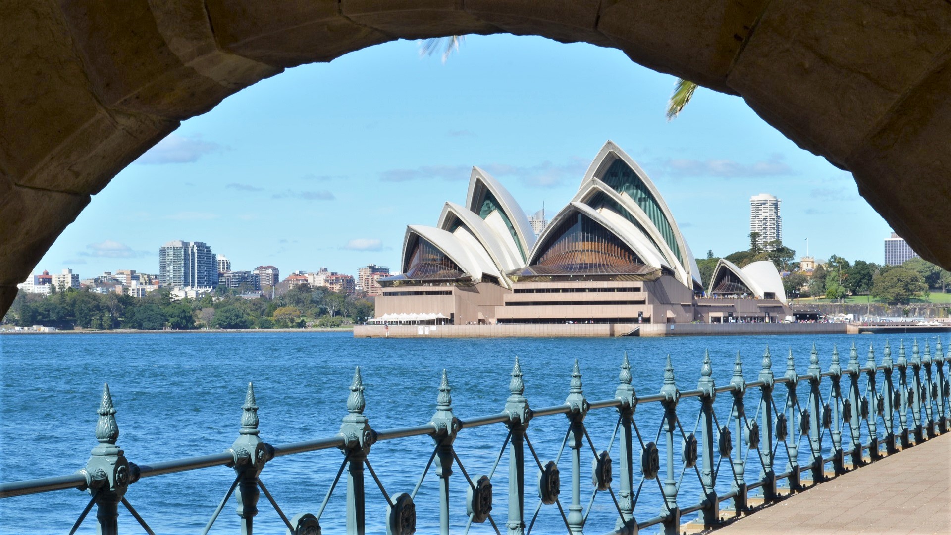 Sydney Opera House through an Arch, Milsons Point, northern shore of Sydney Harbour by lonewolf6738
